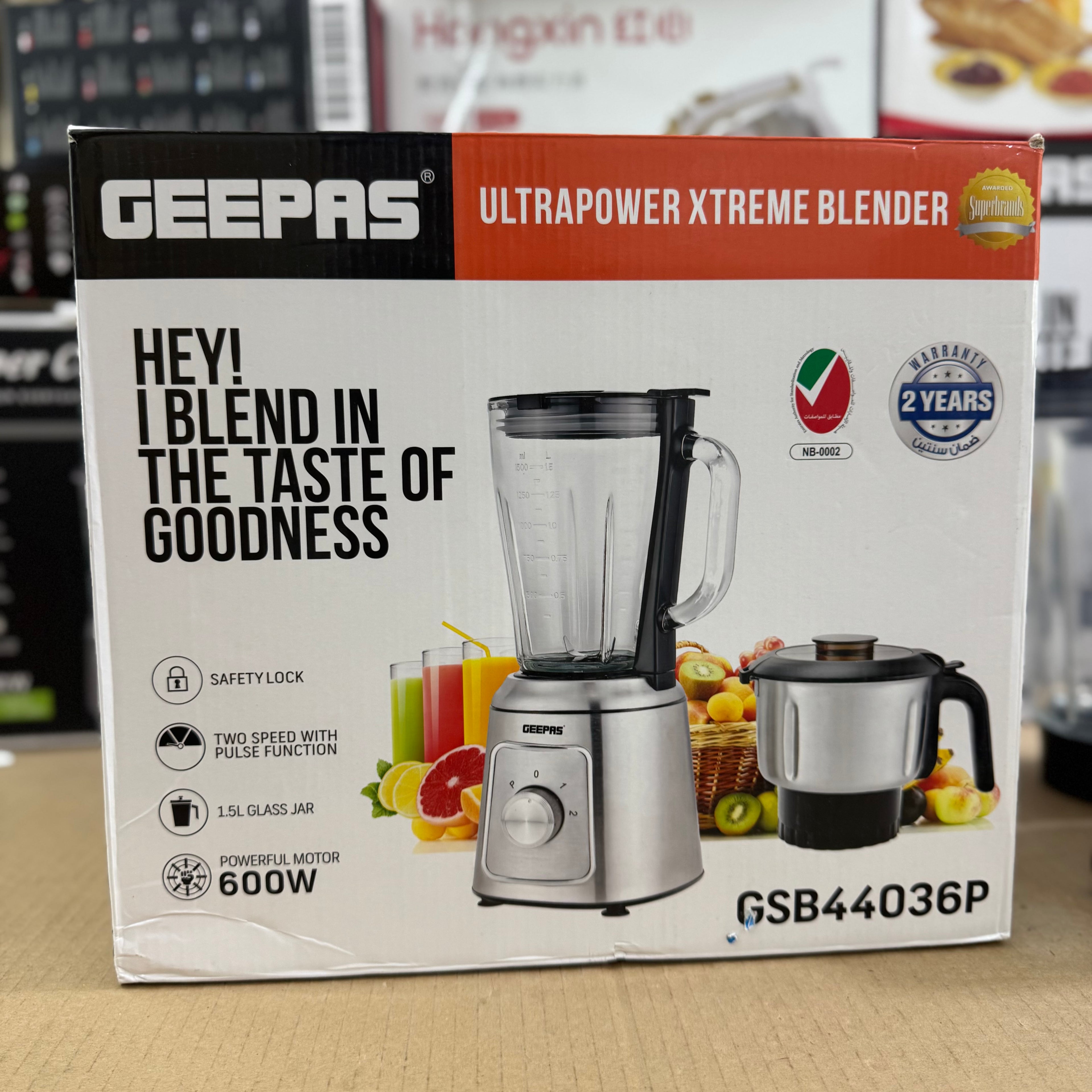 Geepas 600W Ultrapower Xtreme Blender GSB44036P