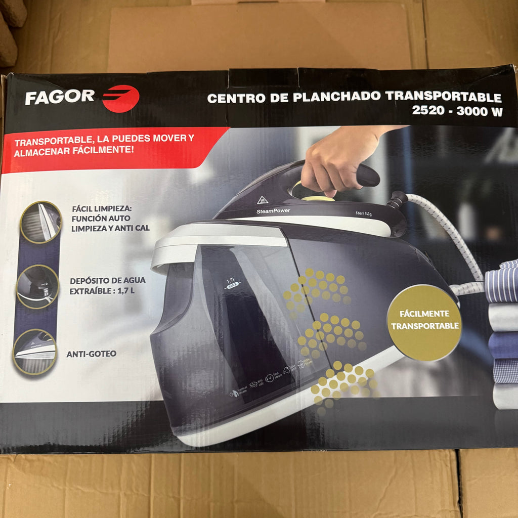 Fagor 1.7L Portable Ironing System with Anti-Calc Lot Imported