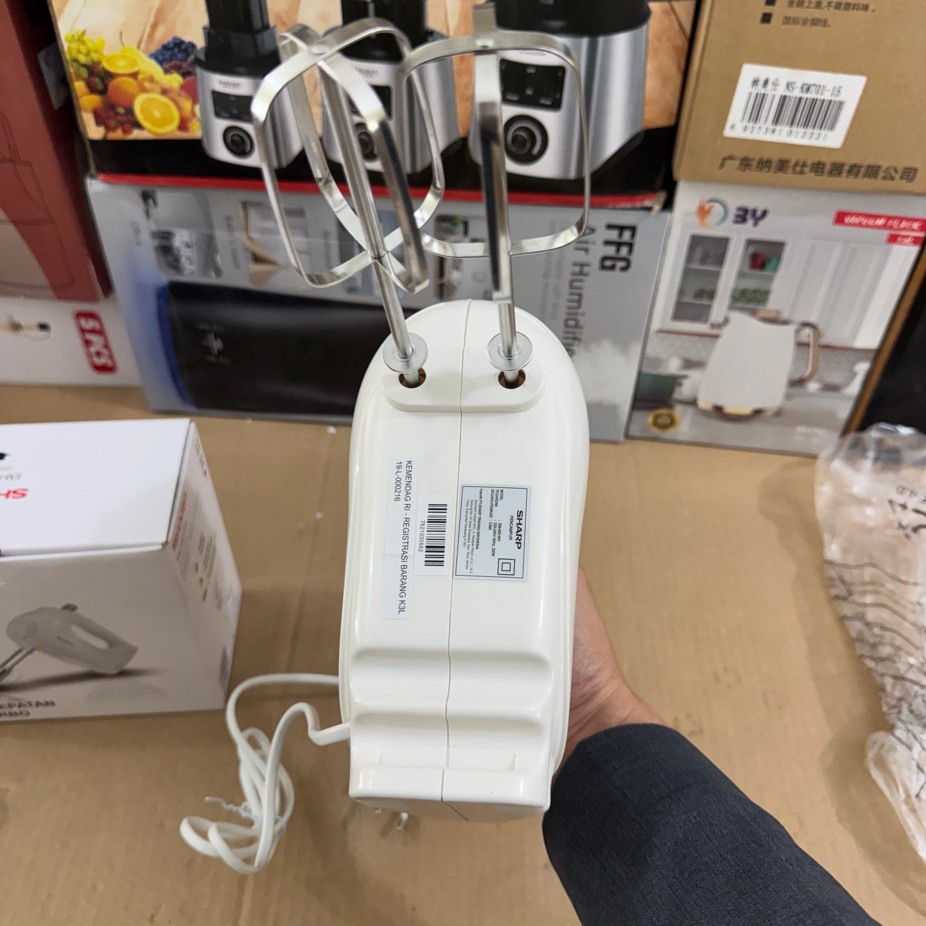 SHARP 5-Speed Hand Mixer EM-H53-WH