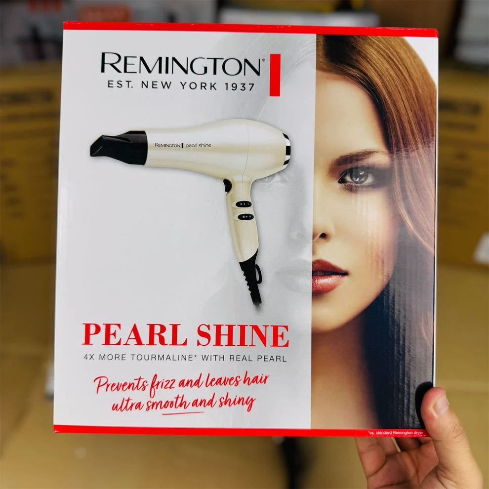 Remington Pearl Shine Hair Dryer – Tourmaline Ionic Hair Dryer for Smooth, Shiny Hair