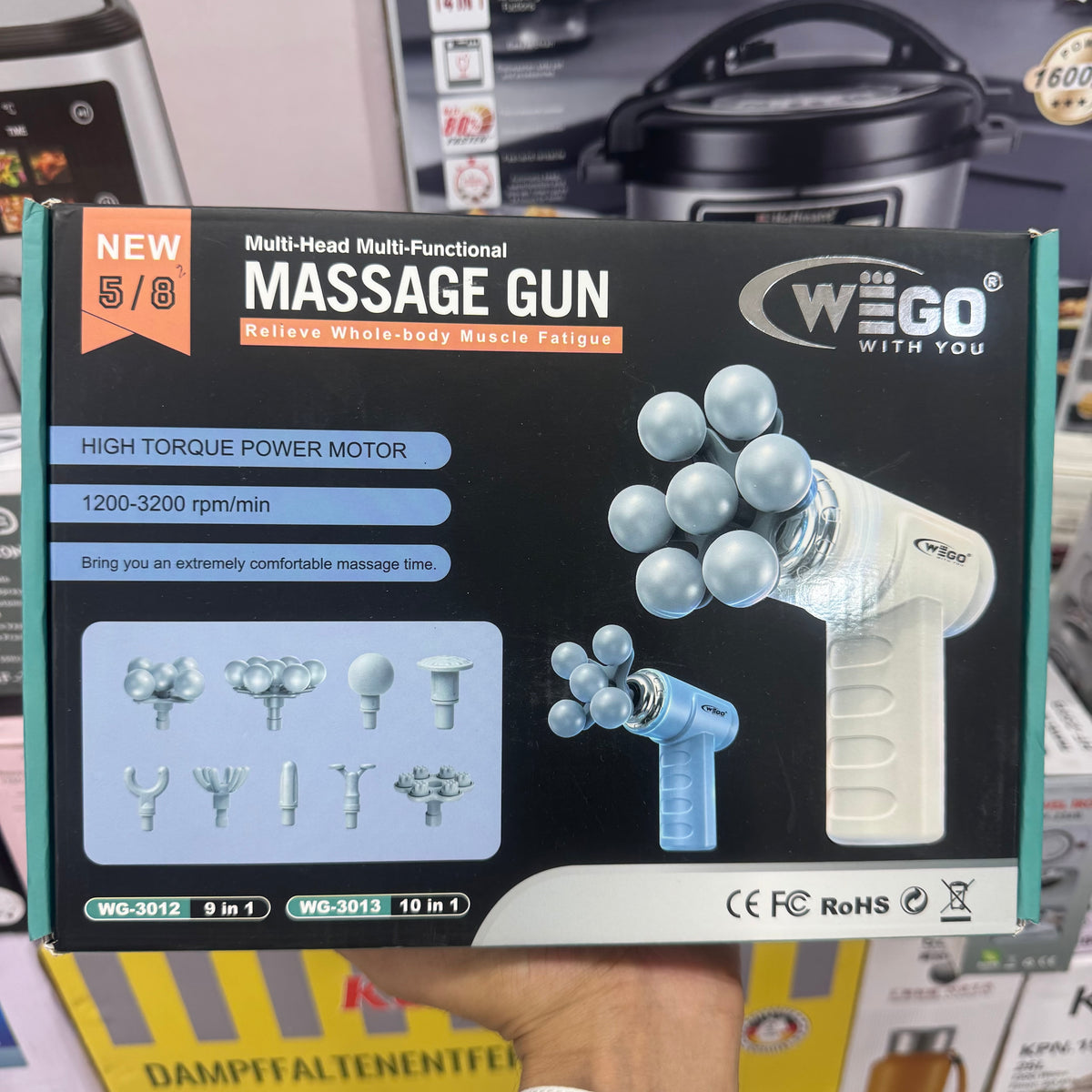 WÉGO Massage Gun 9-in-1 / 10-in-1 | Rechargeable Deep Tissue Muscle Massag