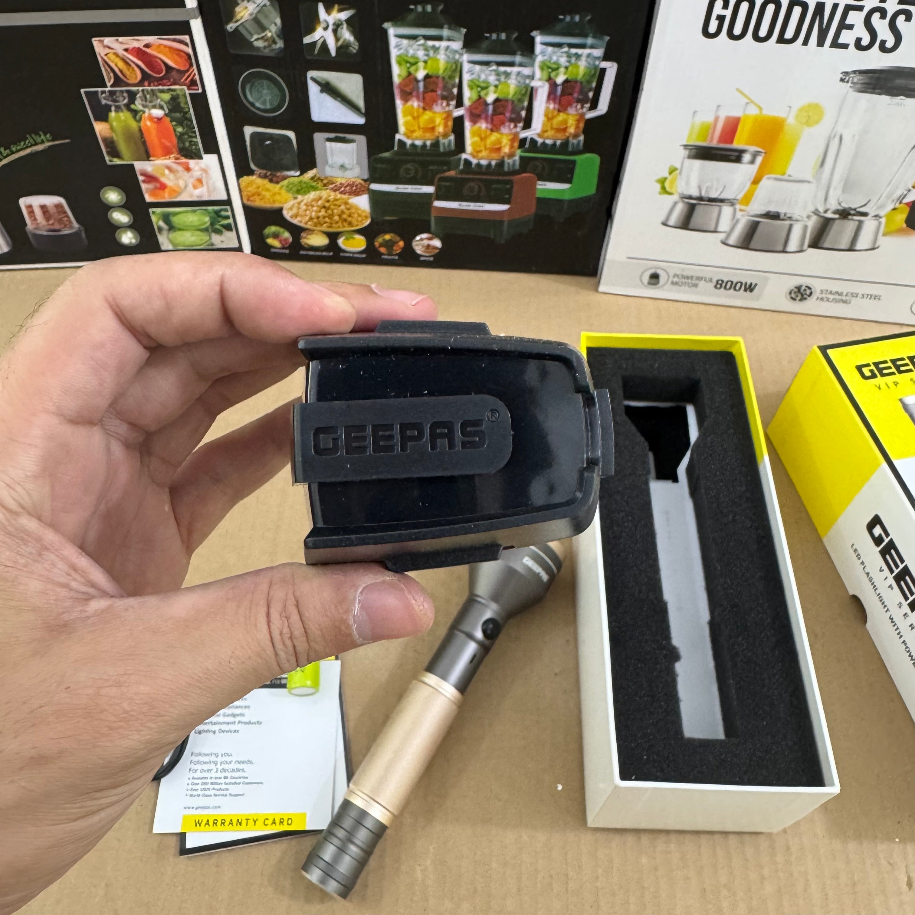 Geepas Rechargeable LED Flashlight GFL3827N