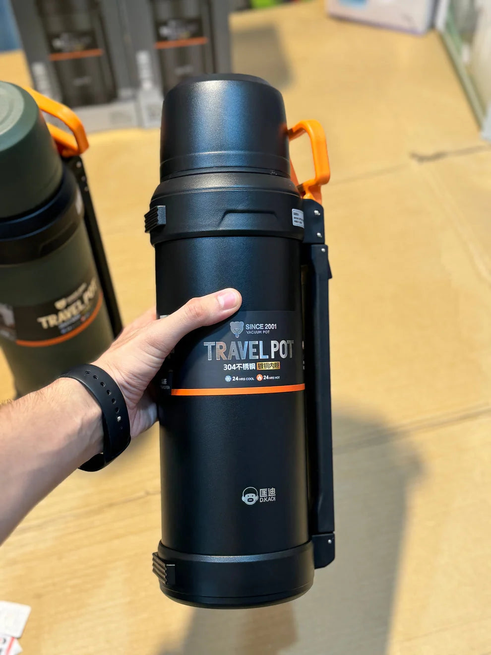 D.KADI 2.5L Stainless Steel Travel Pot – 304 SUS Vacuum Thermos Flask