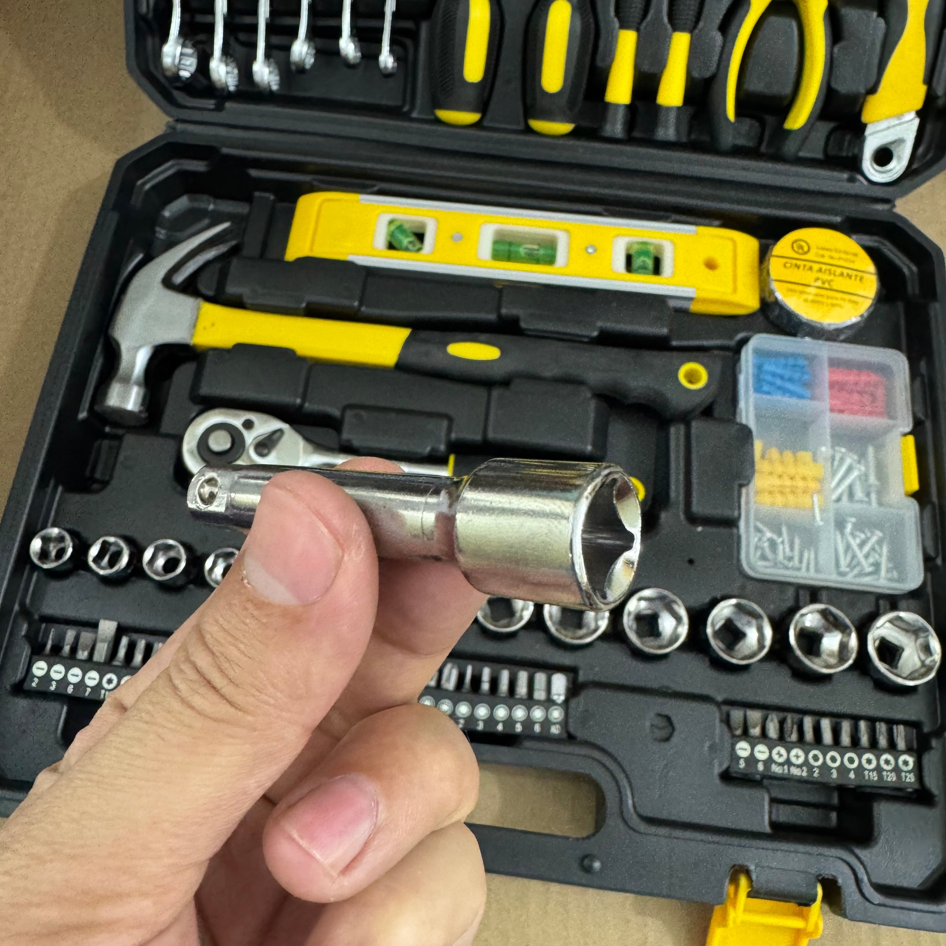108-Piece Universal Tool Kit - Complete Home DIY Hardware Set with Carry Case German