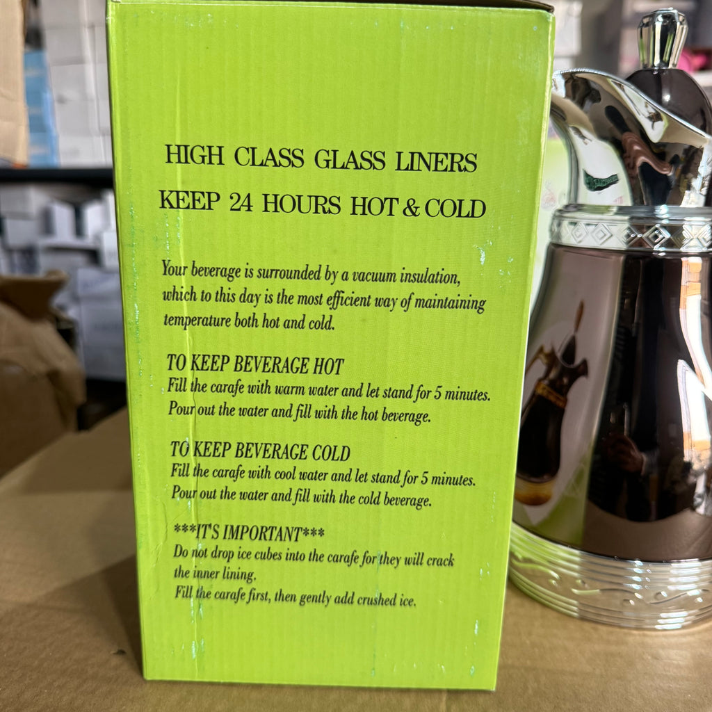 Premium Vacuum Flask 0.7L - Insulated Thermal Coffee Carafe with Glass Liner