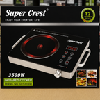 Super Crest 3500W Infrared Cooker - Model SCT-9030B 6months warranty
