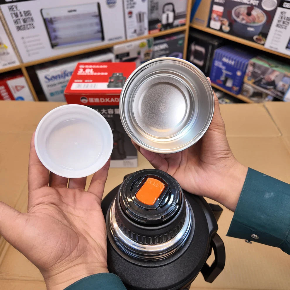 D.KADI 4.0L Stainless Steel Vacuum Thermos Bottle – Large Travel Flask