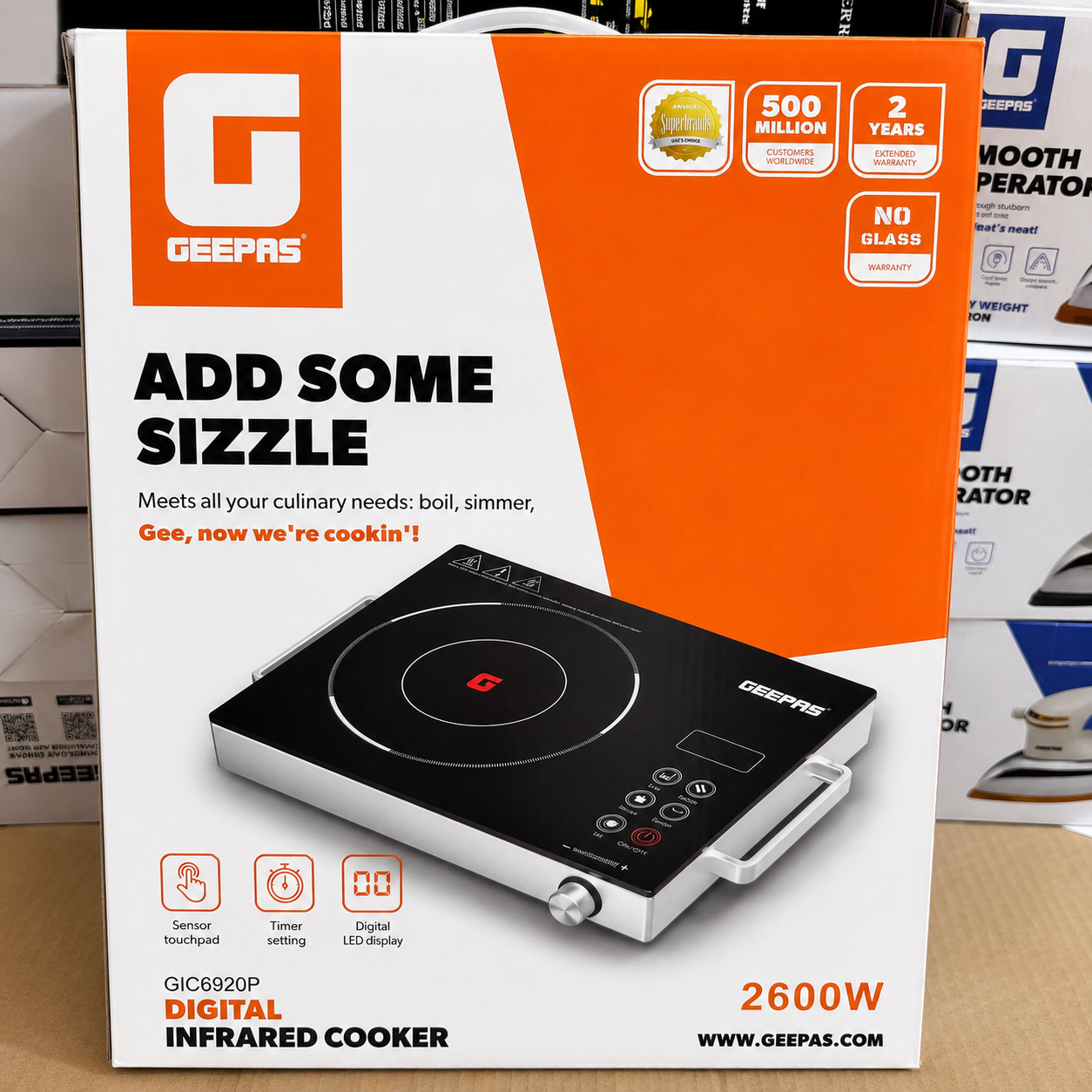 Geepas 2600W Digital Infrared Cooker GIC6920P – Heavy Duty 6months warranty