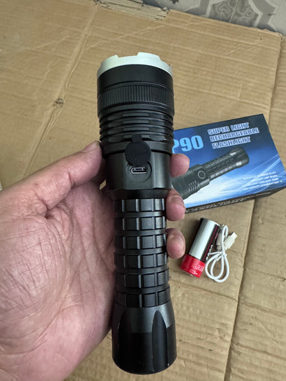 BOBITE P90 Rechargeable Flashlight – Lot Imported High Power Torch for Pakistan
