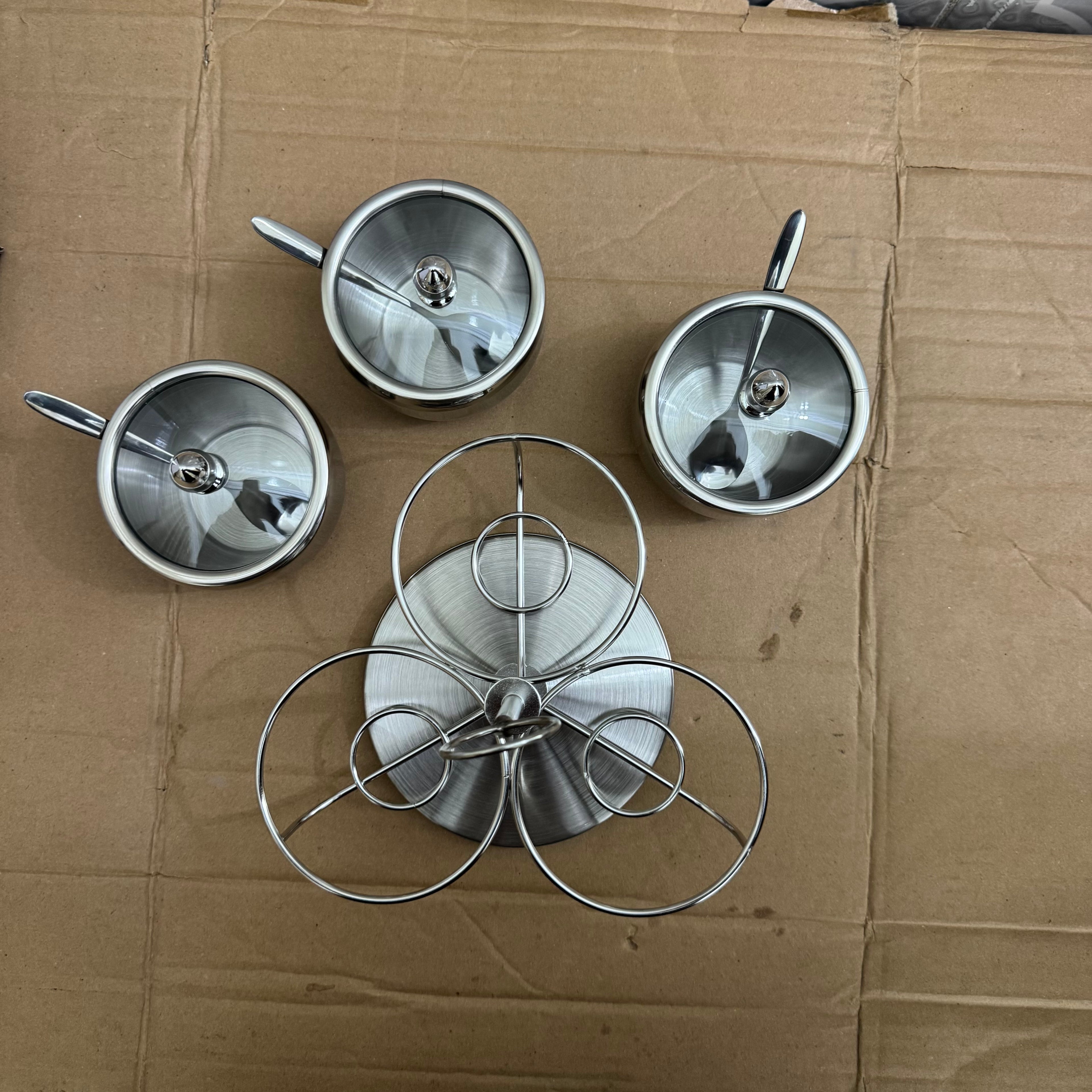 Lot Imported Stainless Steel Multipurpose Masala & Refreshment Set