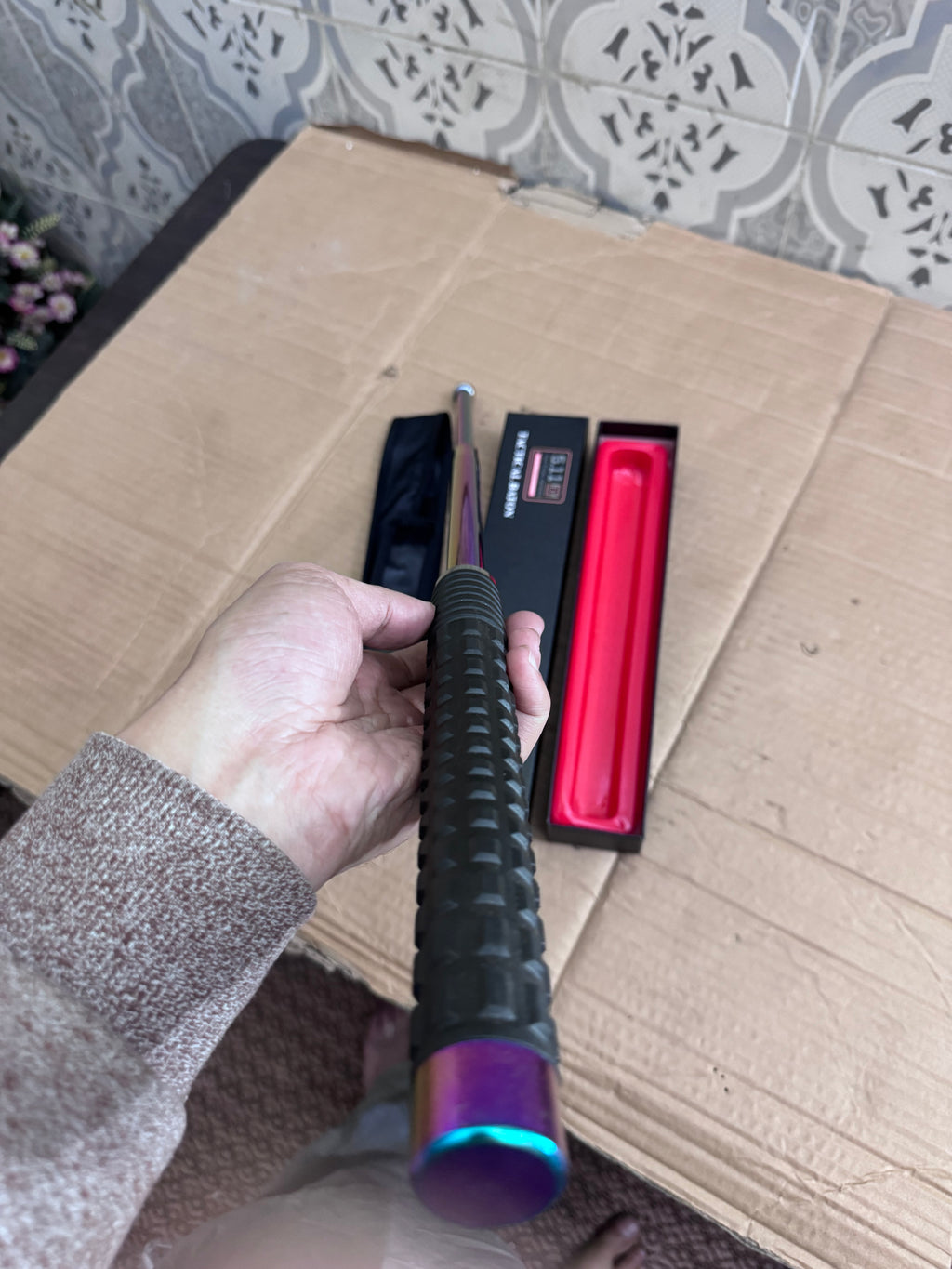 Lot Imported 5.11 Multicolor Gradient Tactical Baton | Heavy Duty Self Defense Stick – Pakistan