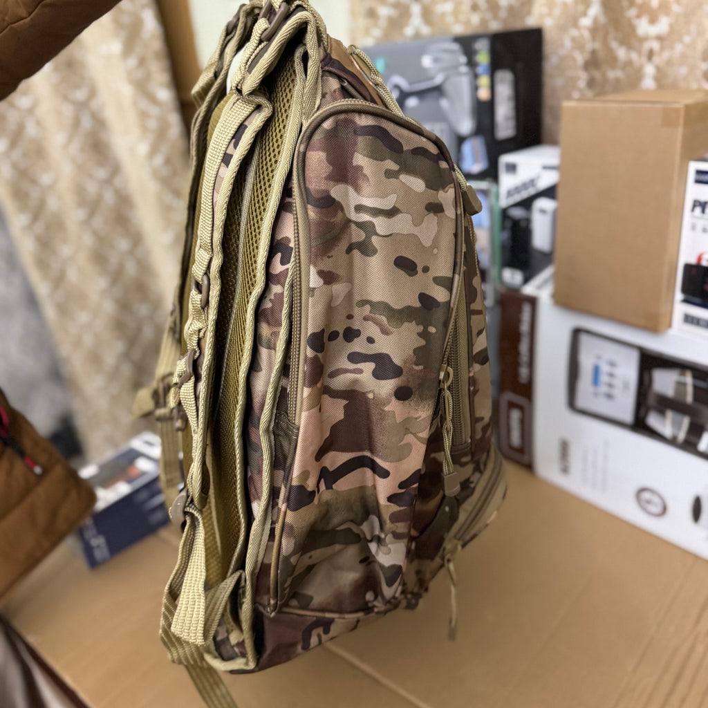 50L Tactical Camouflage Backpack – Waterproof Multipurpose Travel & Outdoor Bag