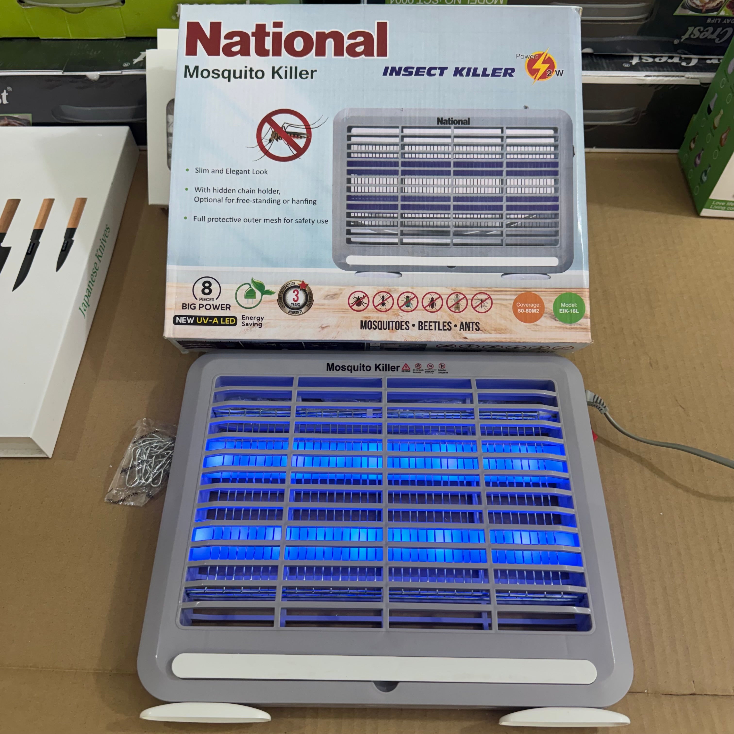 National LED Mosquito & Insect Killer Lamp - 2W - Model EIK-16L Lot Imported