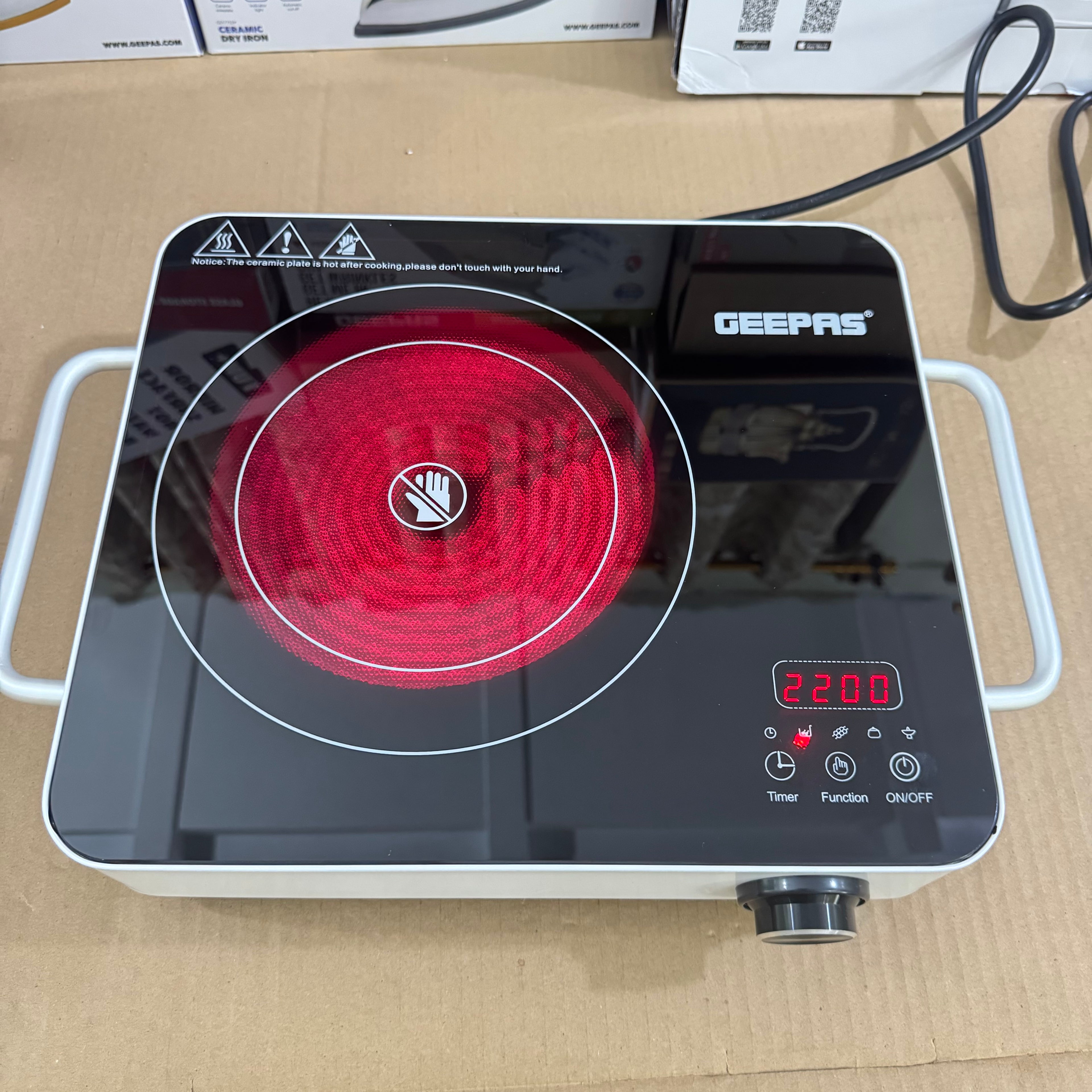 Geepas 2200W Digital Infrared Cooker GIC6923P – Heavy Duty 6months warranty