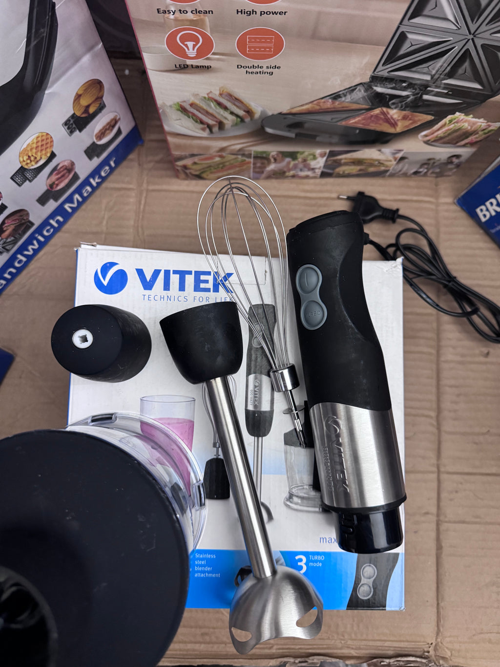 VITEK VT3411 ST Hand Blender Set 800W – Lot Imported | Multi-Function Blender for Kitchen