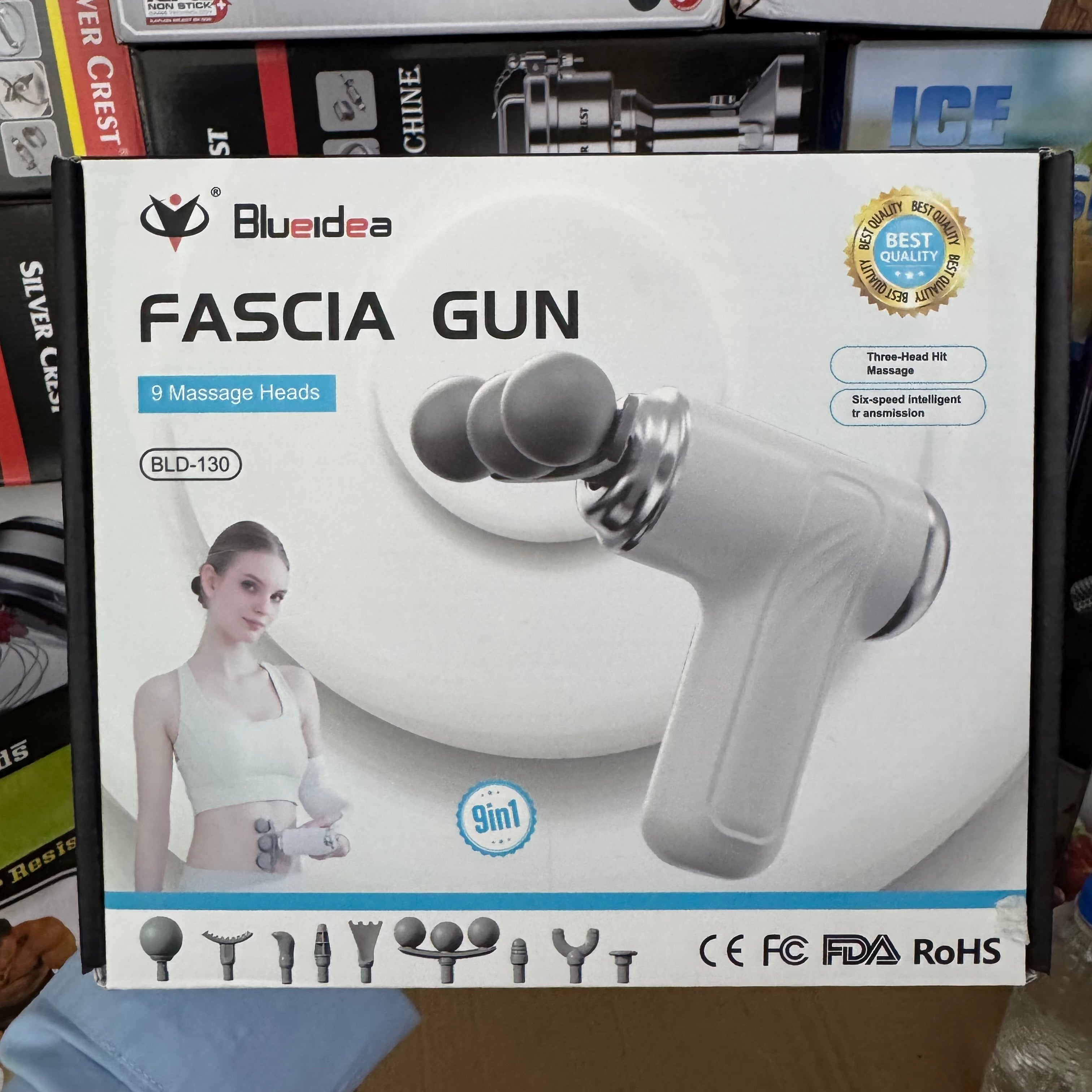 9-in-1 Three-Headed Fascia Gun Massager