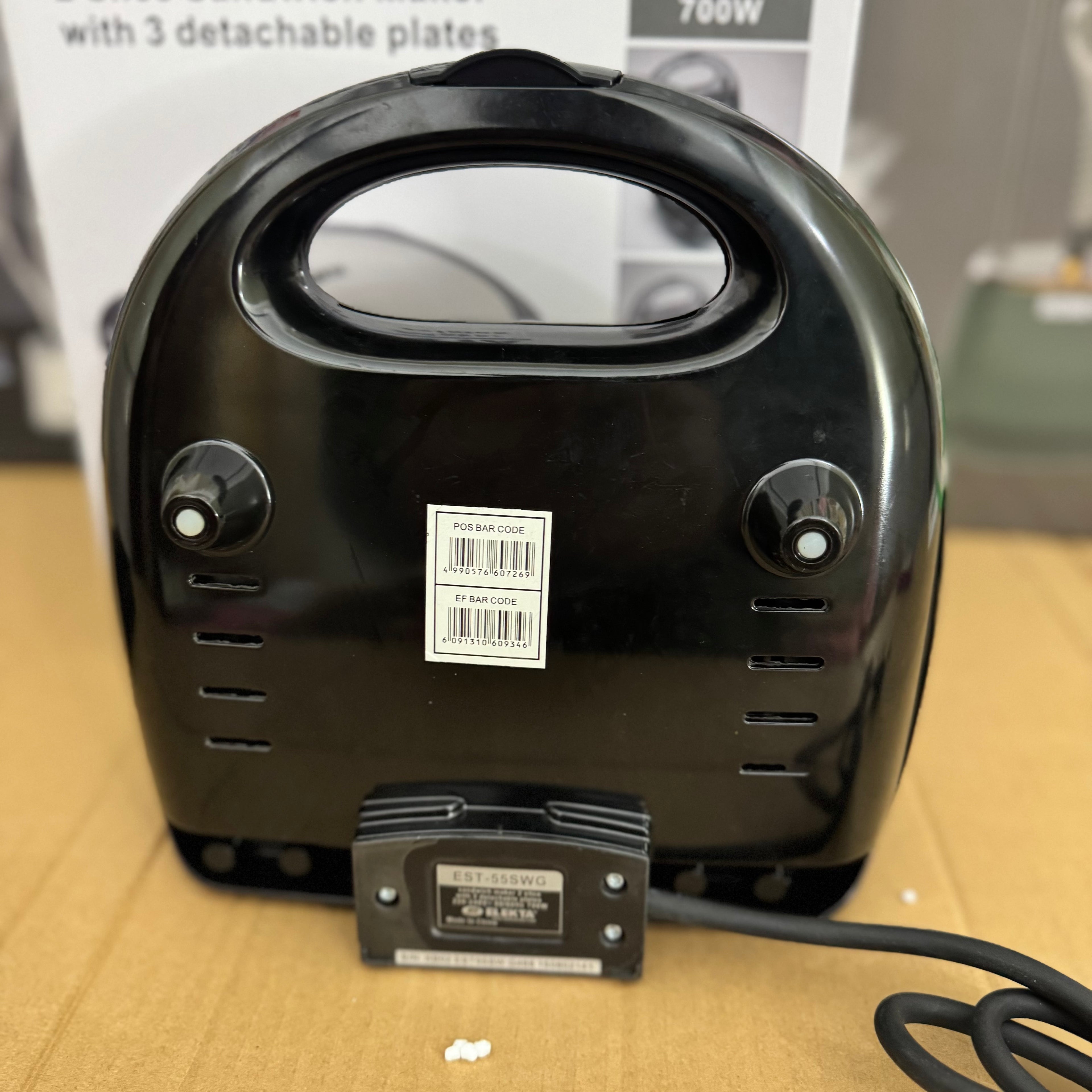 Elekta 3-in-1 Sandwich Maker | 700W Multi-Grill & Waffle Maker (EST-55SWG)