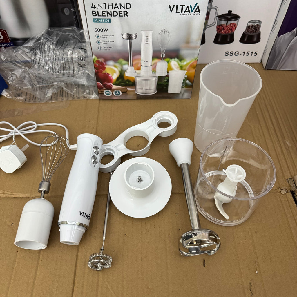 VLTAVA 4-in-1 Hand Blender 500W – Lot Imported | Multi-Function Hand Blender Pakistan-VLHB3106