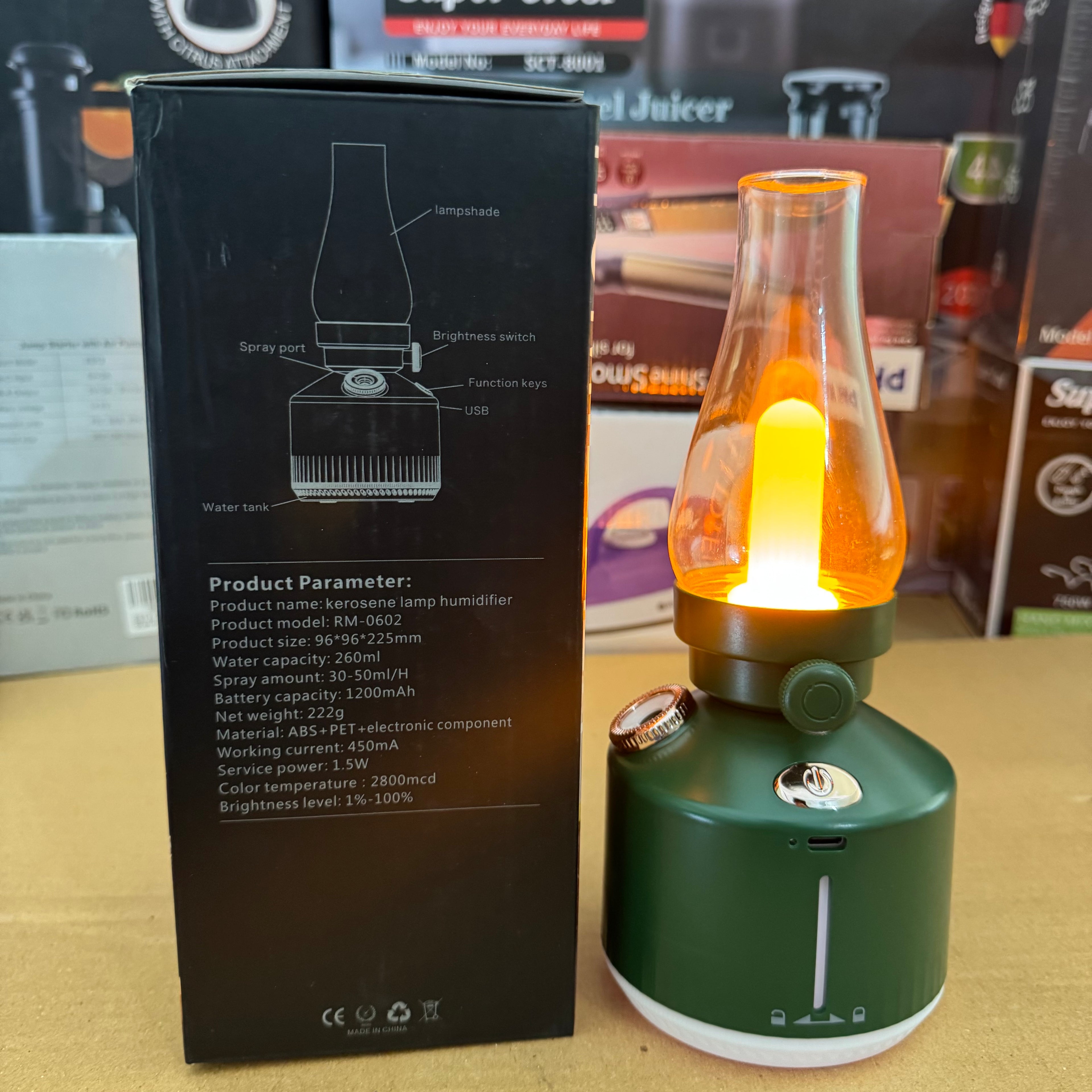 Retro Wireless Humidifier & Ambient Night Light DQ-122 - Lot Imported