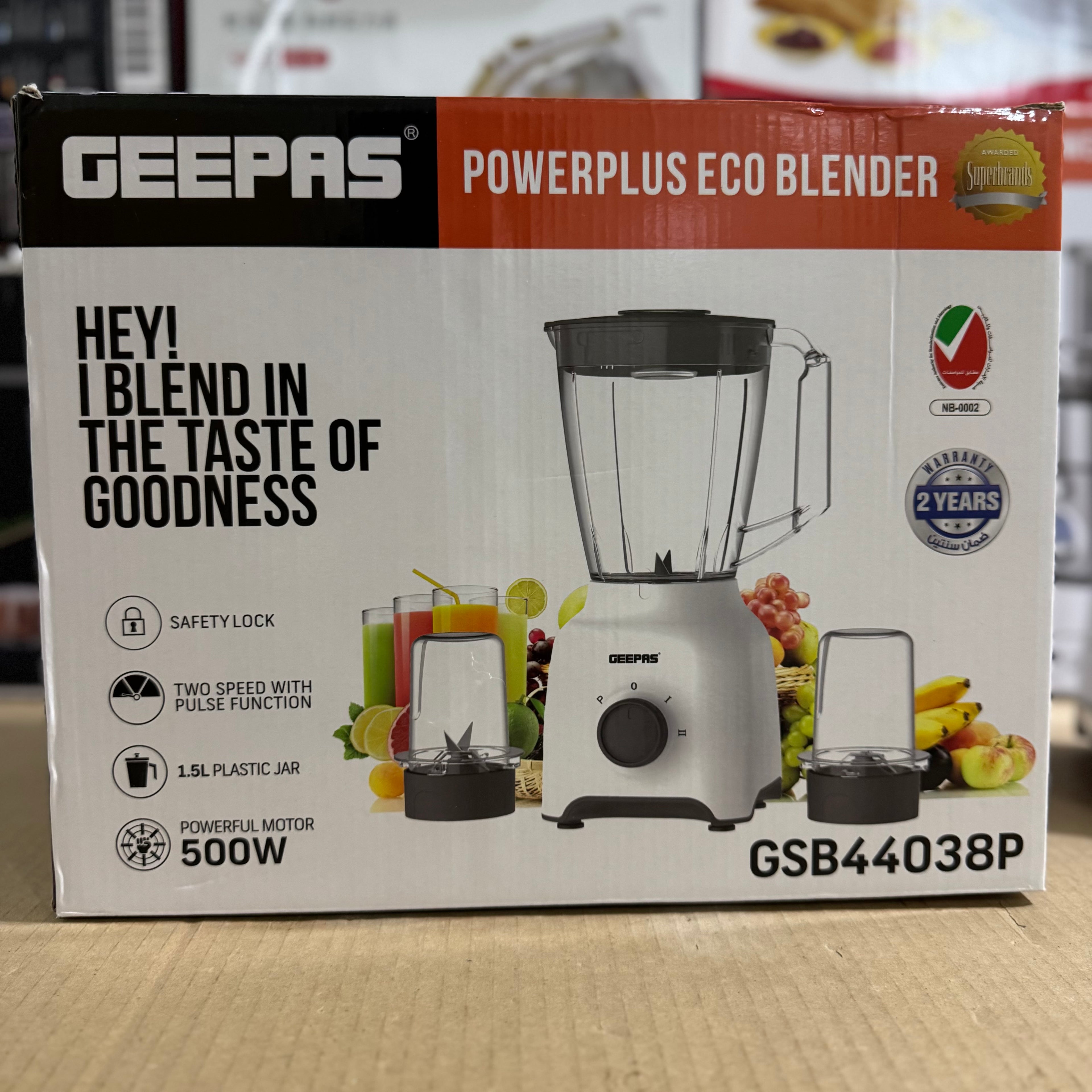 Geepas 500W PowerPlus Eco Blender GSB44038P