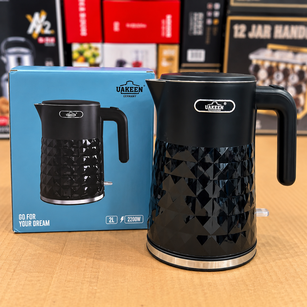 Uakeen Germany 2L 2200W Electric Kettle