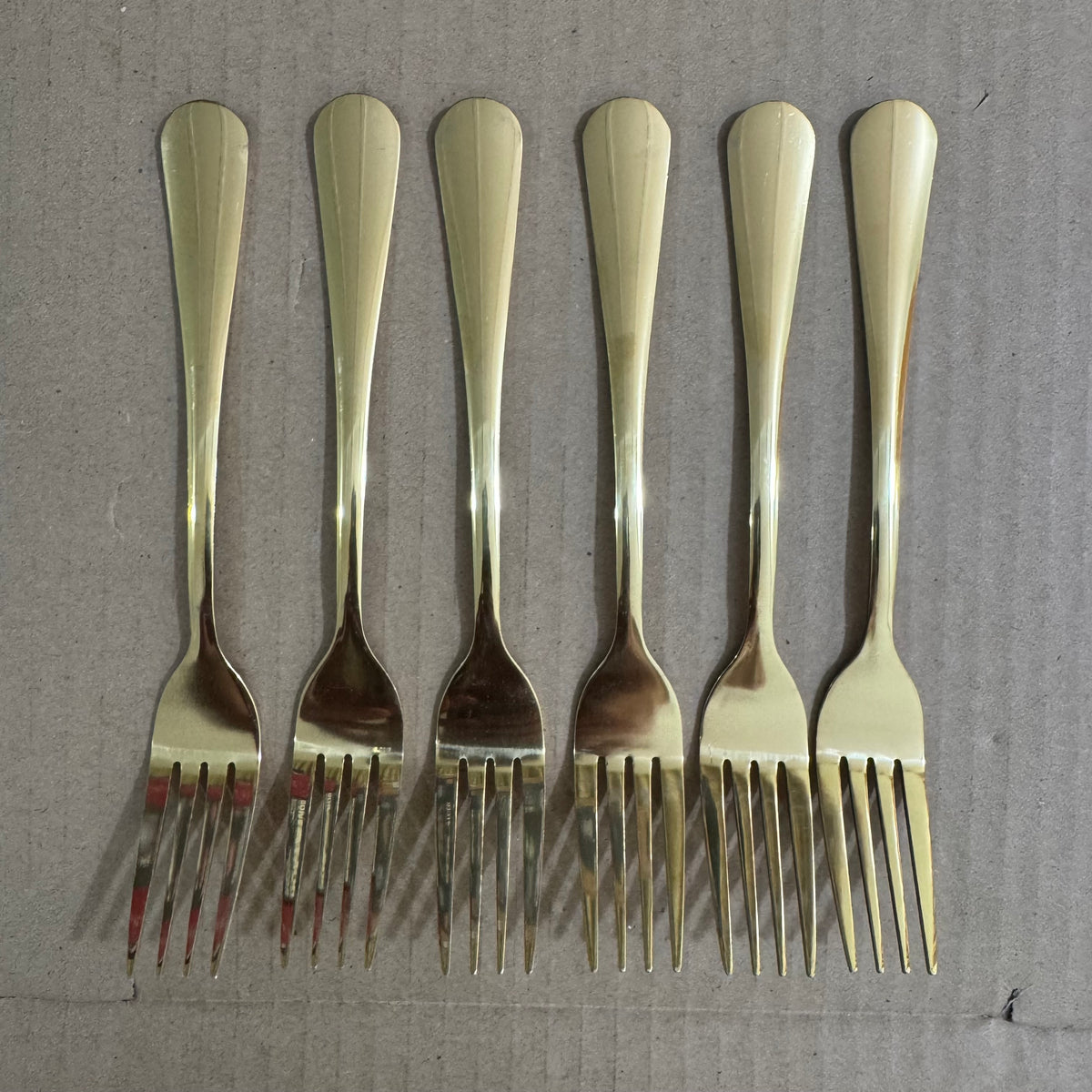 5 Pieces Premium Gold Stainless Steel Fork Set