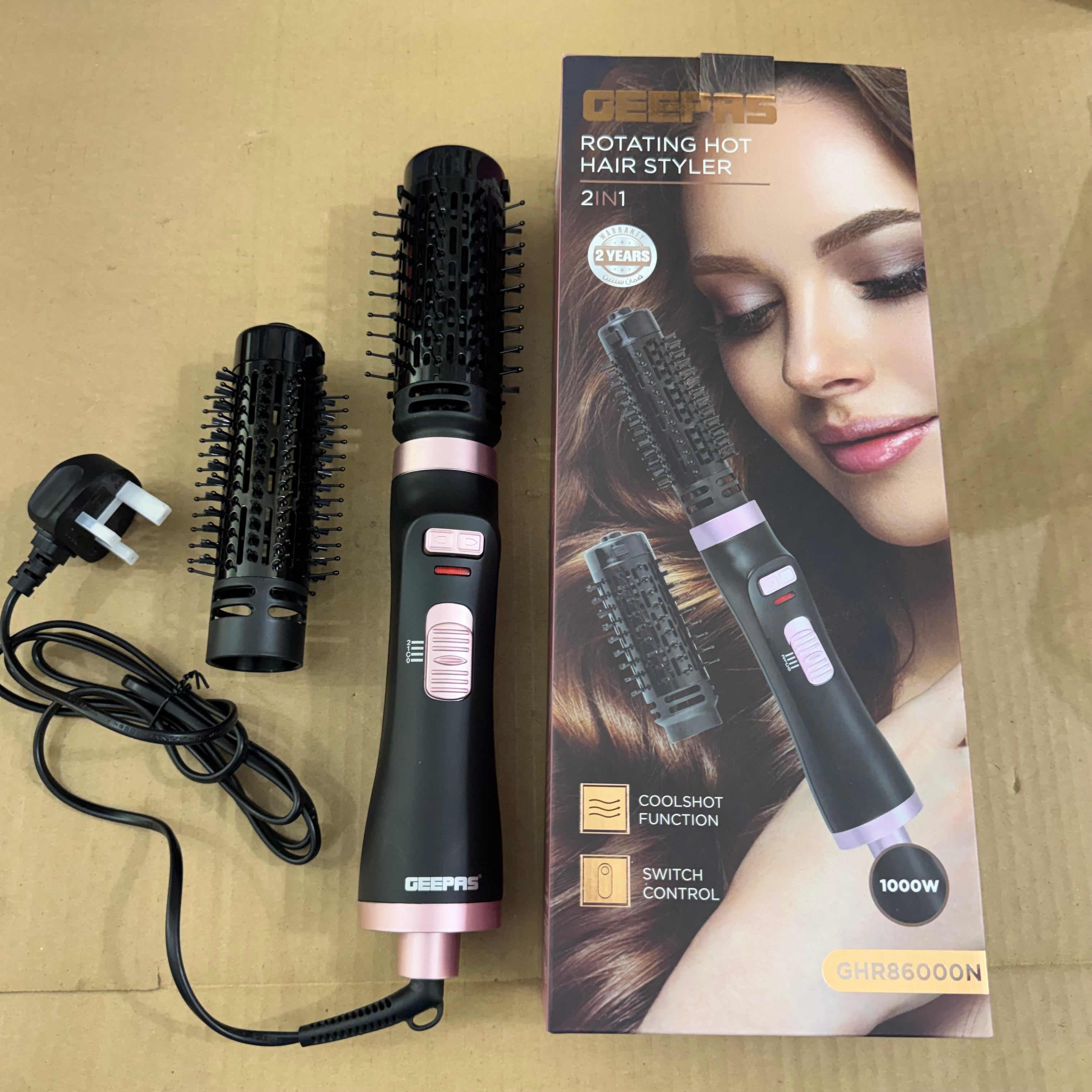 Geepas 1000W Rotating Hot Hair Styler GHR86000N