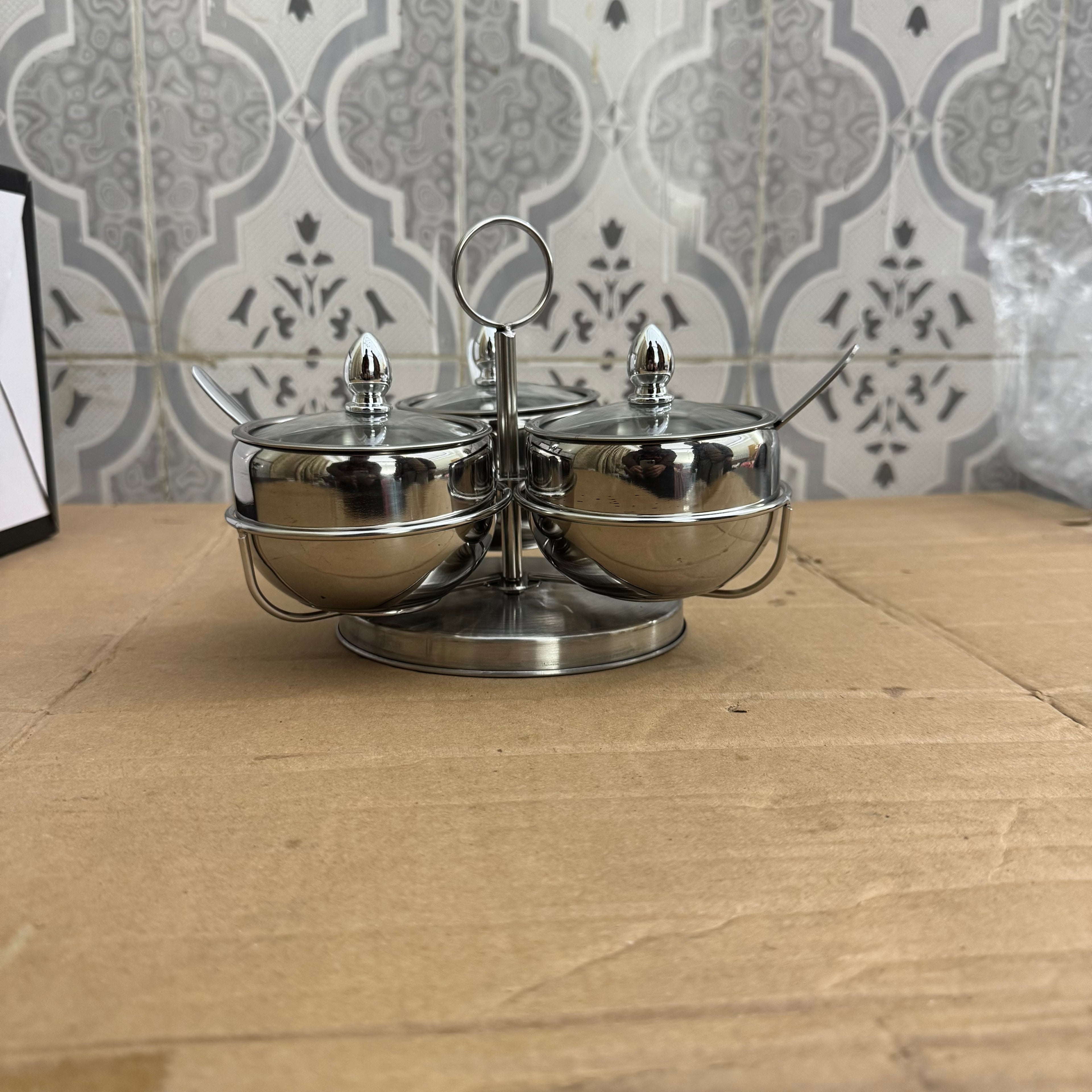 Lot Imported Stainless Steel Multipurpose Masala & Refreshment Set