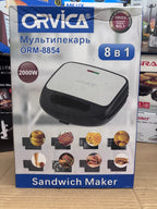 ORVICA ORM-8854 8-in-1 Sandwich Maker 2000W – Lot Imported | Multi Baker Machine in Pakistan