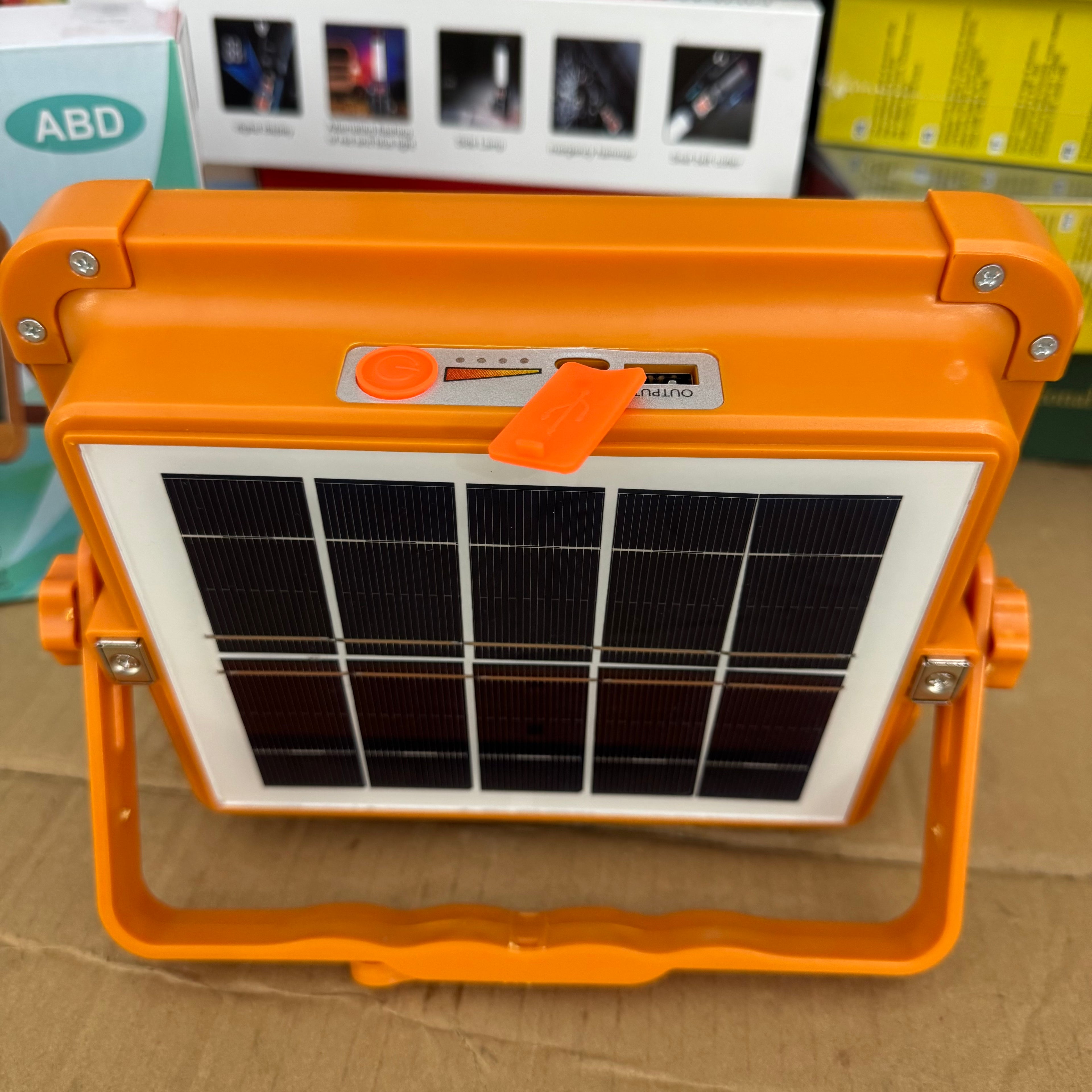 Lot Imported ABD Solar Rechargeable Flood Light | IP66 Waterproof