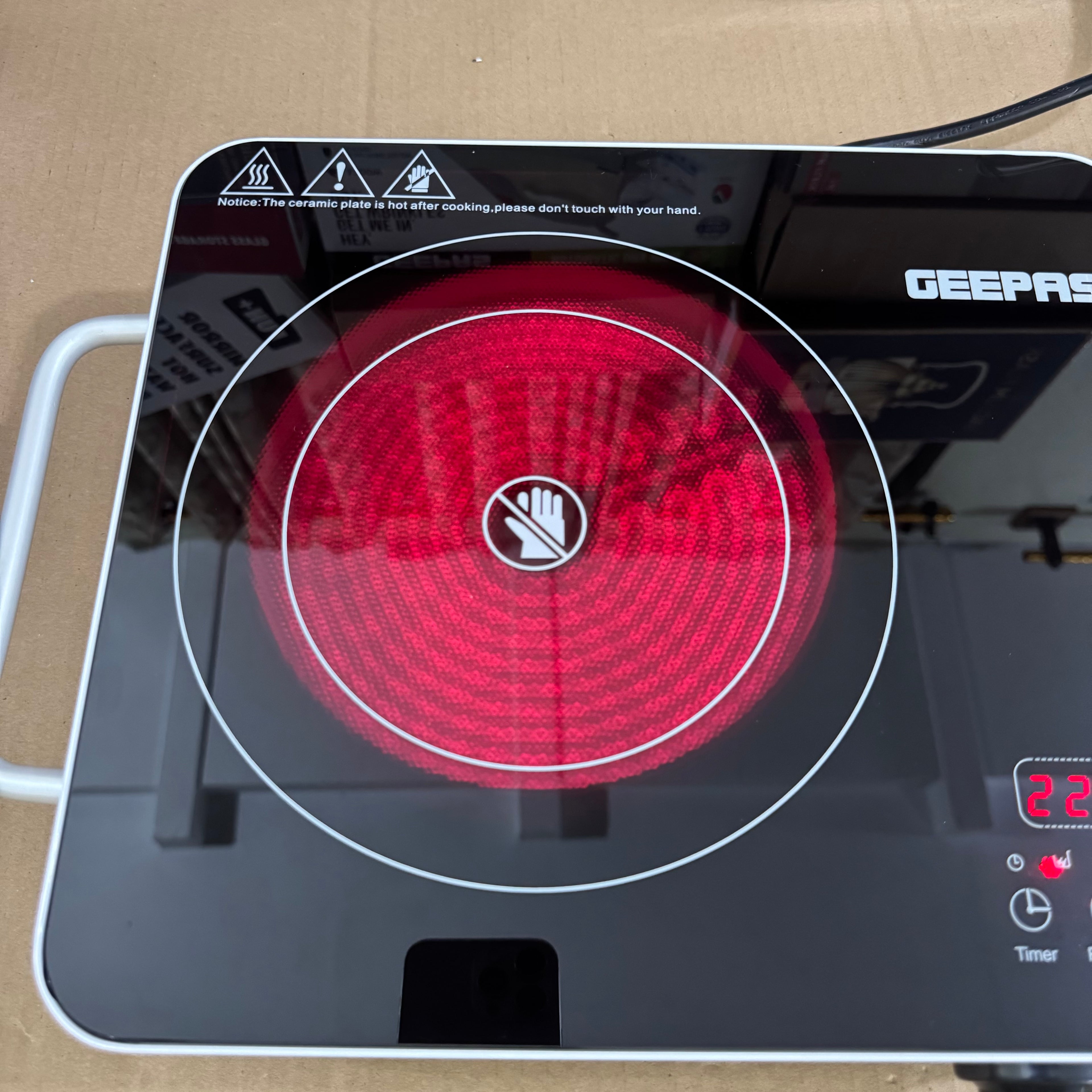 Geepas 2200W Digital Infrared Cooker GIC6923P – Heavy Duty 6months warranty