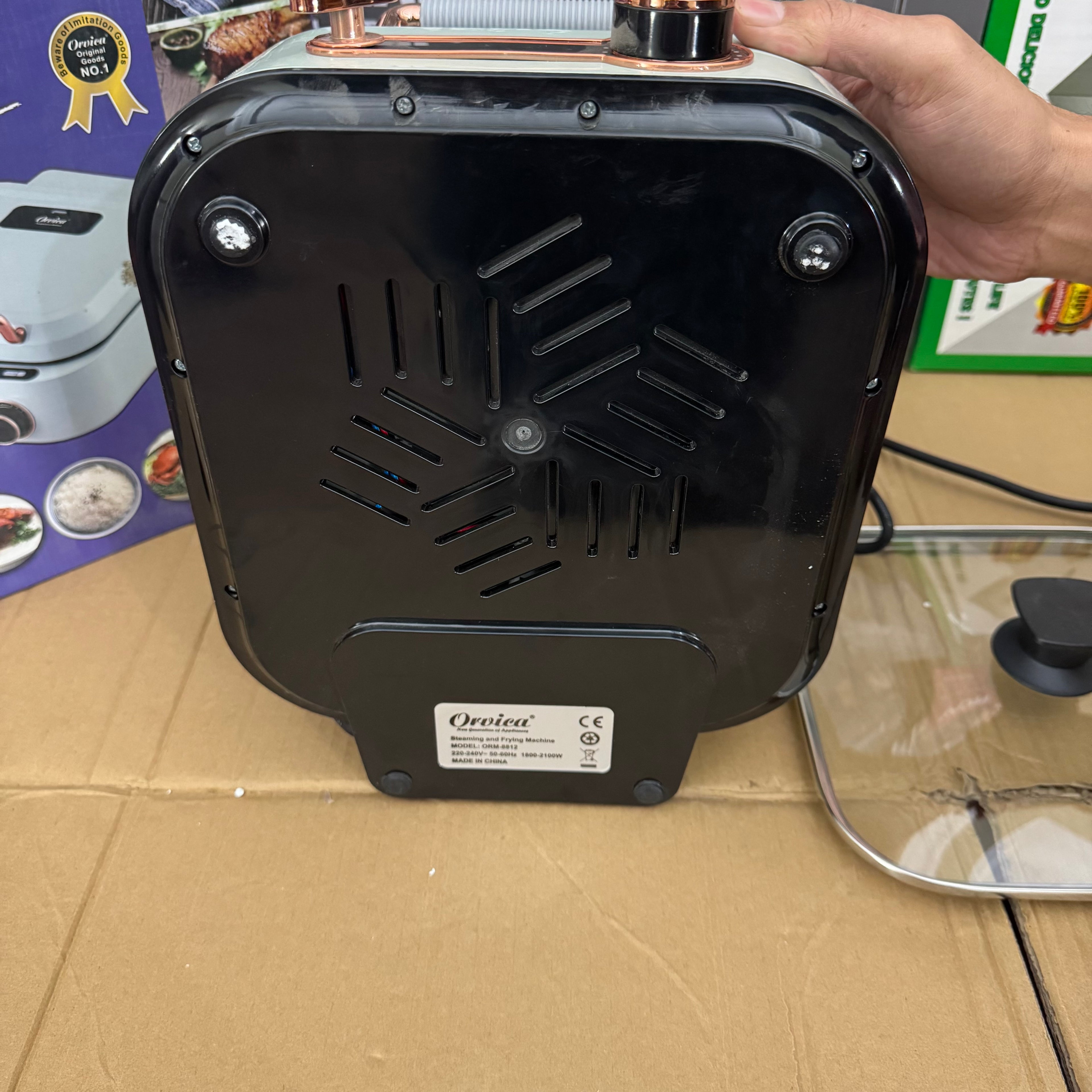 Orvica ORM-8812 Steaming and Frying Machine | Versatile Multi-Cooker