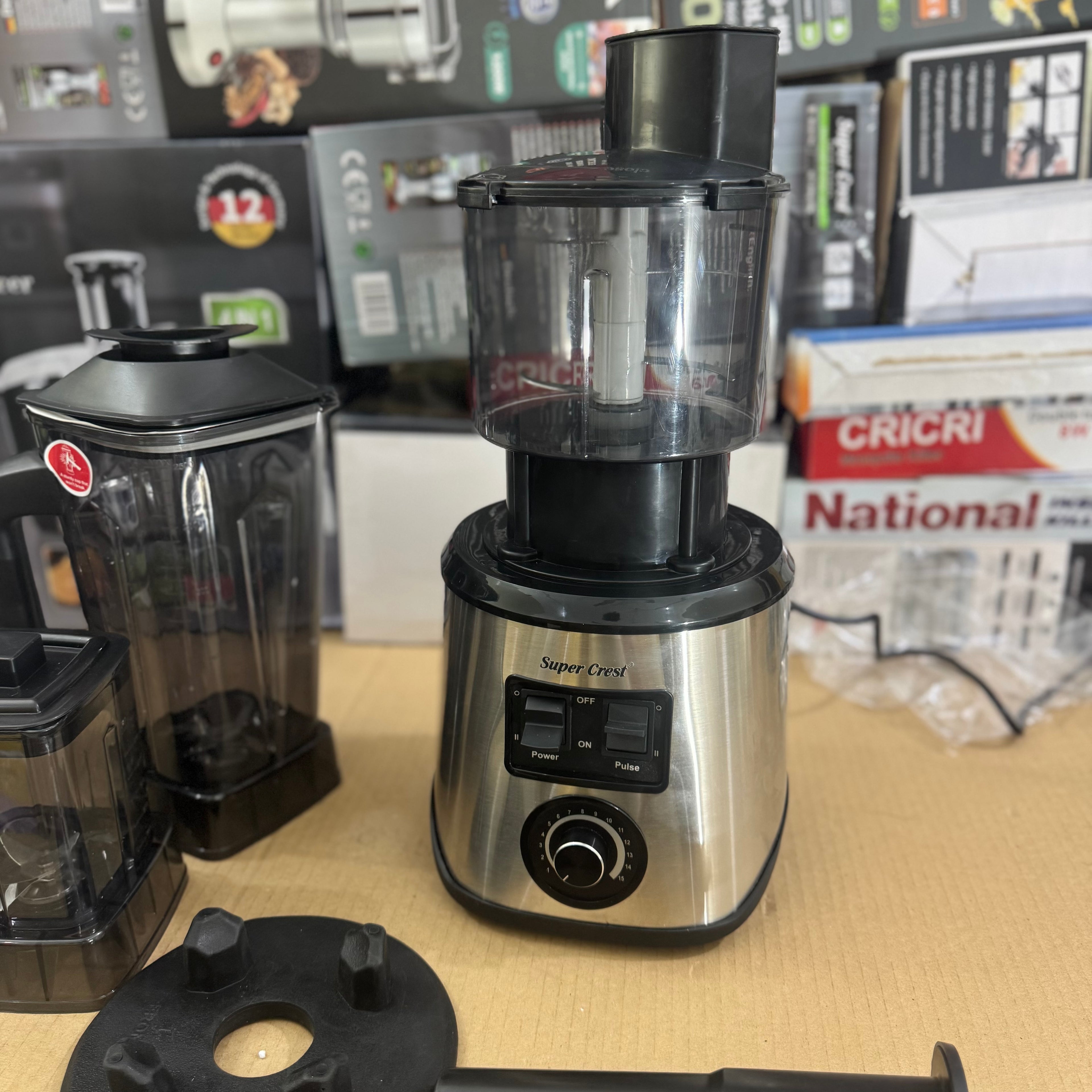 Super Crest 1200W 3-in-1 Heavy Duty Blender & Grinder (SCT-8062)