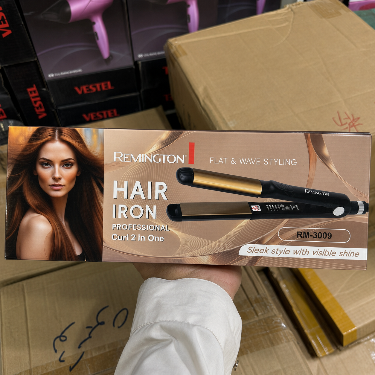 Remington Professional 2-in-1 Hair Iron & Curler RM-3009