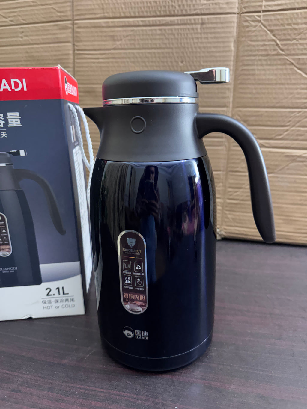 D KADI Vacuum Flask 2.1L Stainless Steel | Hot & Cold Thermal Jug in Pakistan