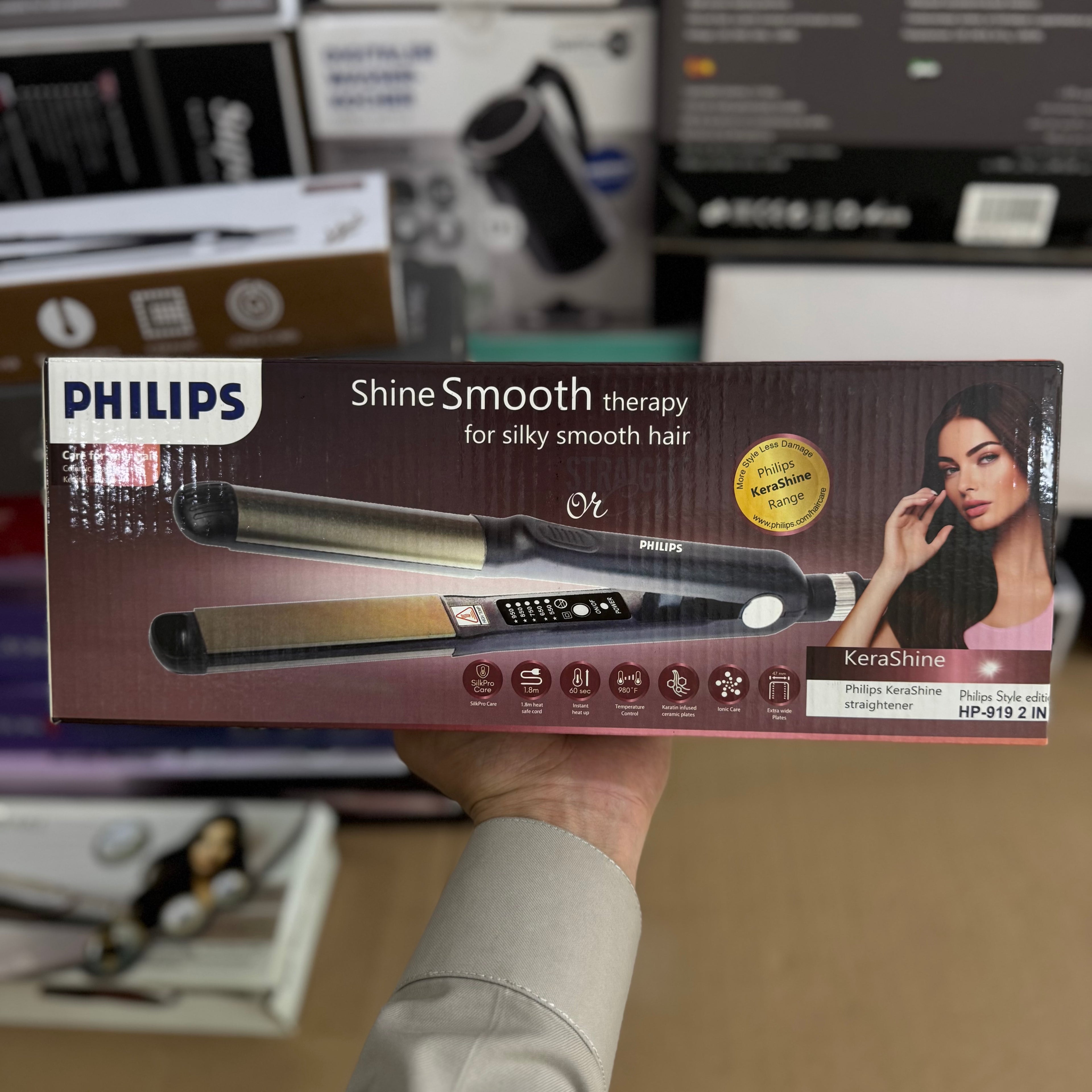Philips KeraShine Smooth Therapy Hair Straightener -HP-919 - Lot Imported