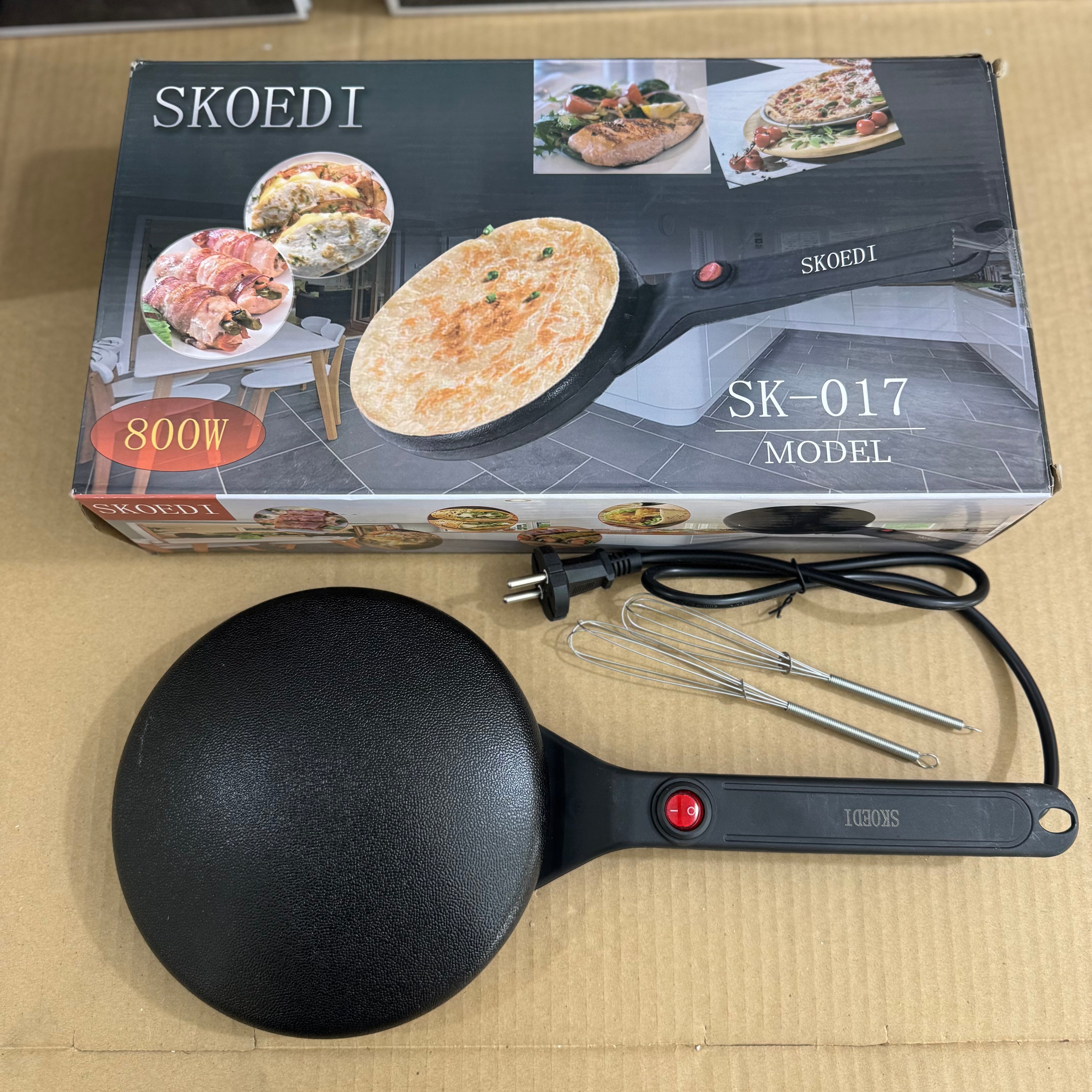 SKOEDI Electric Crepe & Pizza Maker 800W - Model SK-017 Lot Imported