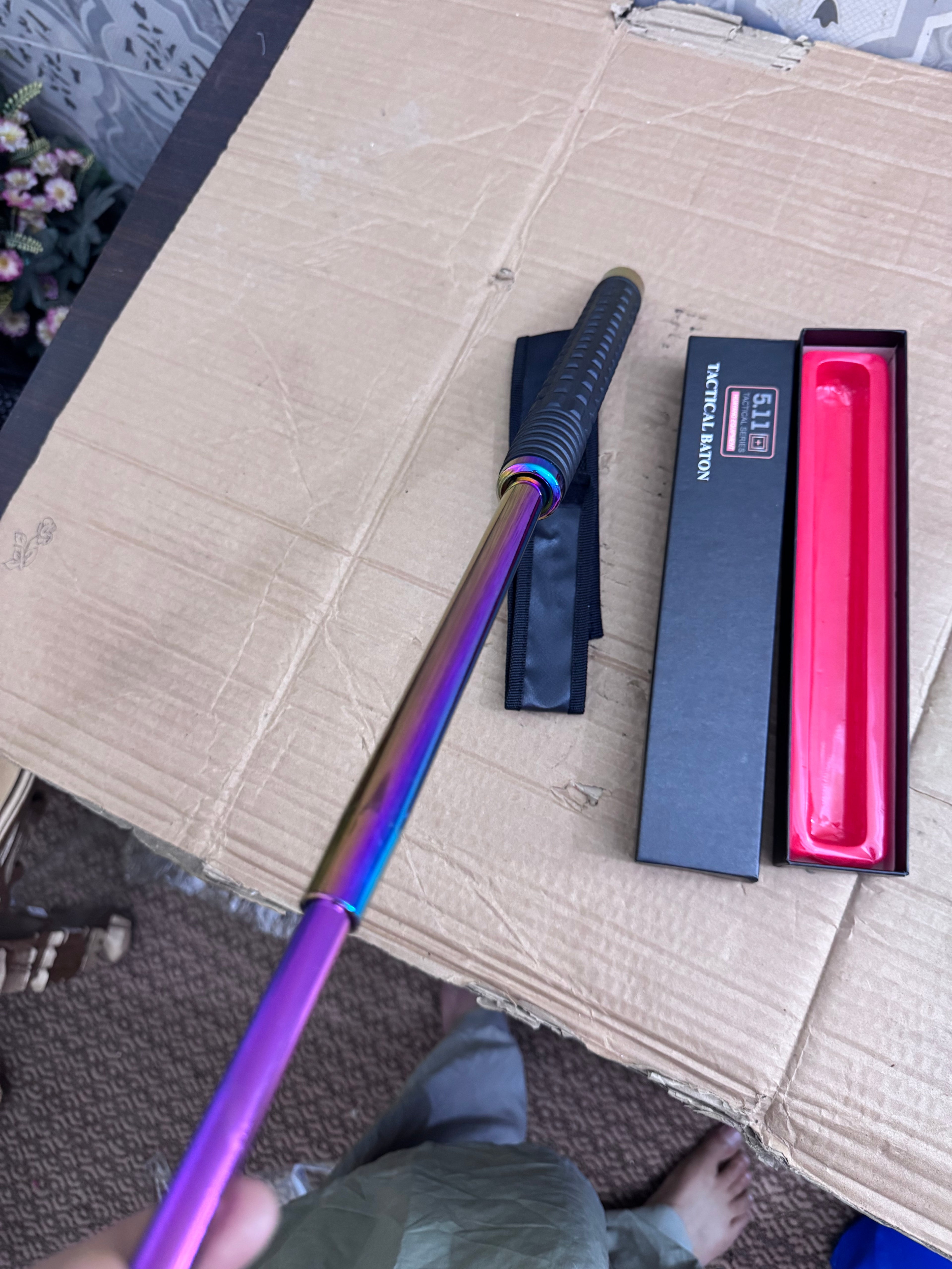 Lot Imported 5.11 Multicolor Gradient Tactical Baton | Heavy Duty Self Defense Stick – Pakistan