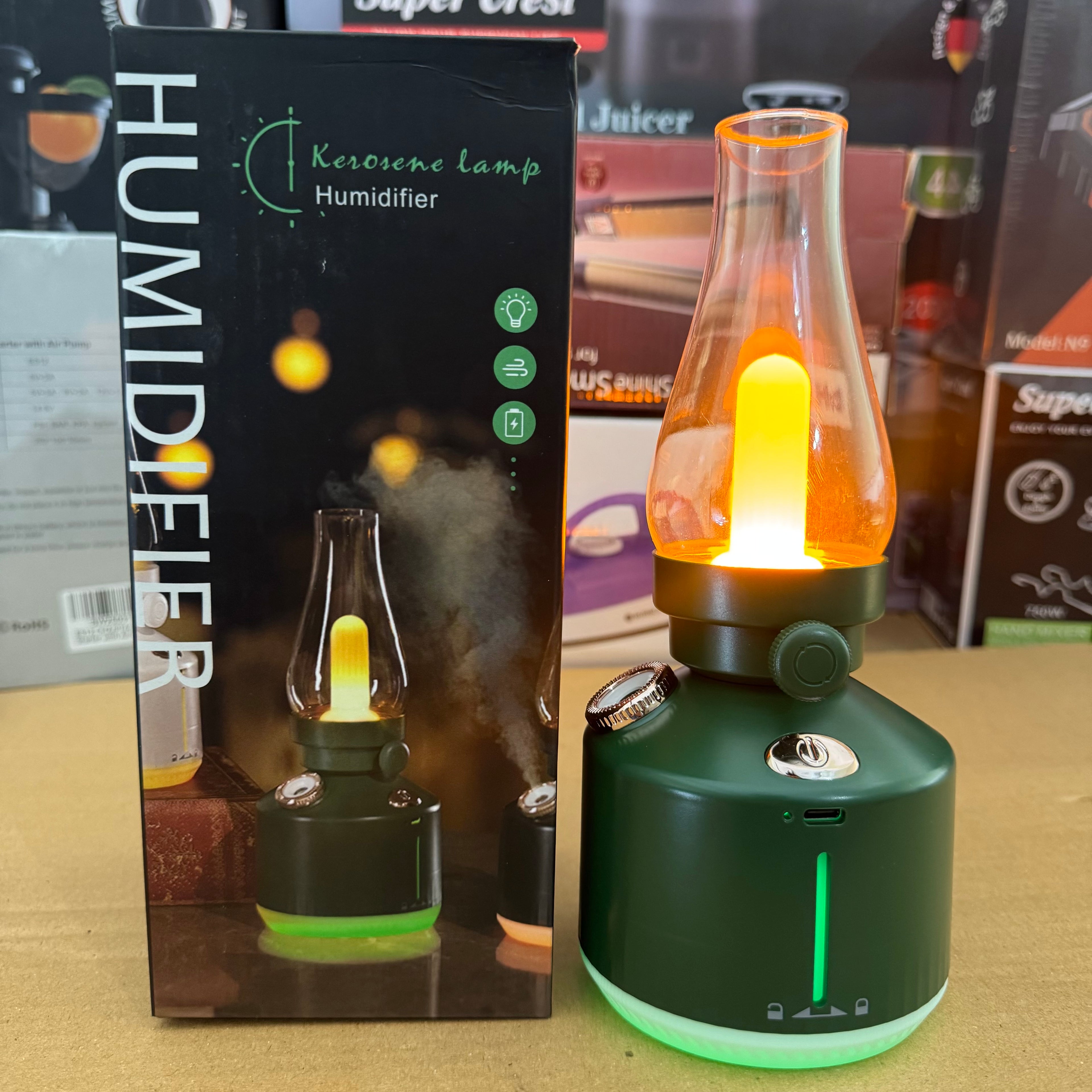 Retro Wireless Humidifier & Ambient Night Light DQ-122 - Lot Imported