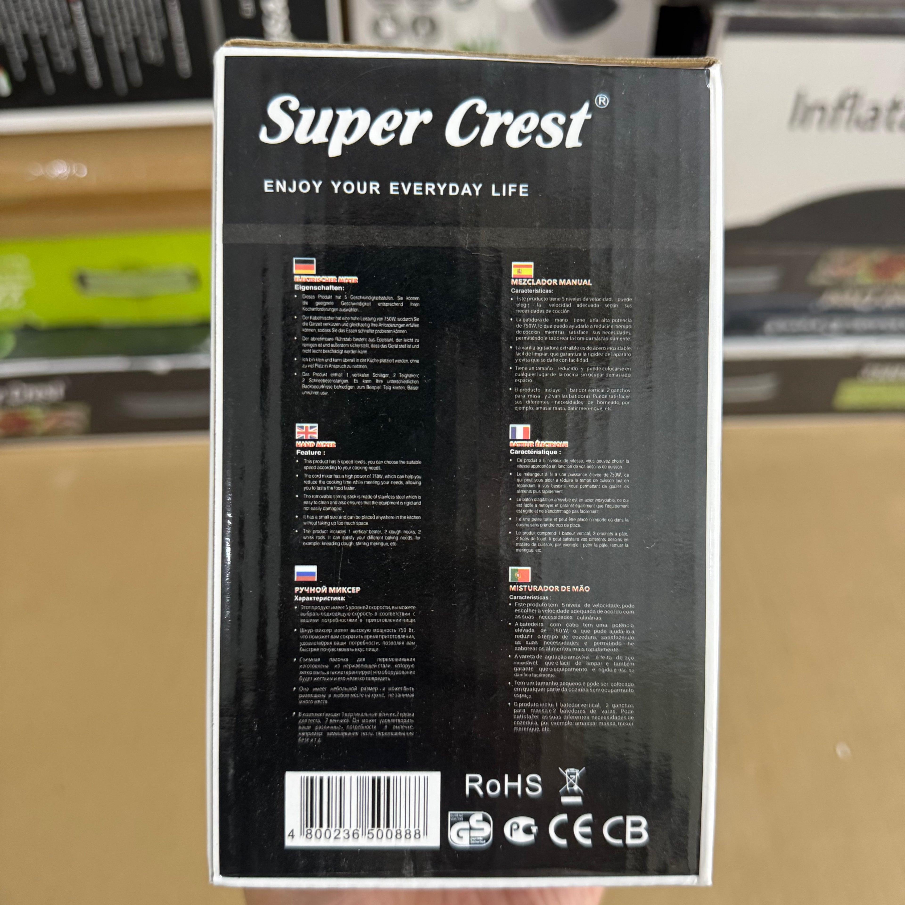 Super Crest 750W Electric Hand Mixer - Model SCT-5008 Lot Imported