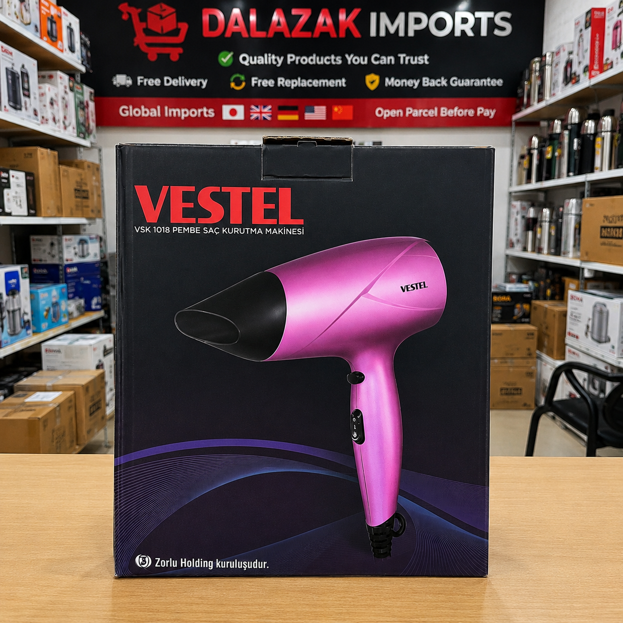 Vestel VSK 1018 Hair Dryer – Professional Fast Drying Hair Dryer with Multiple Heat & Speed Settings