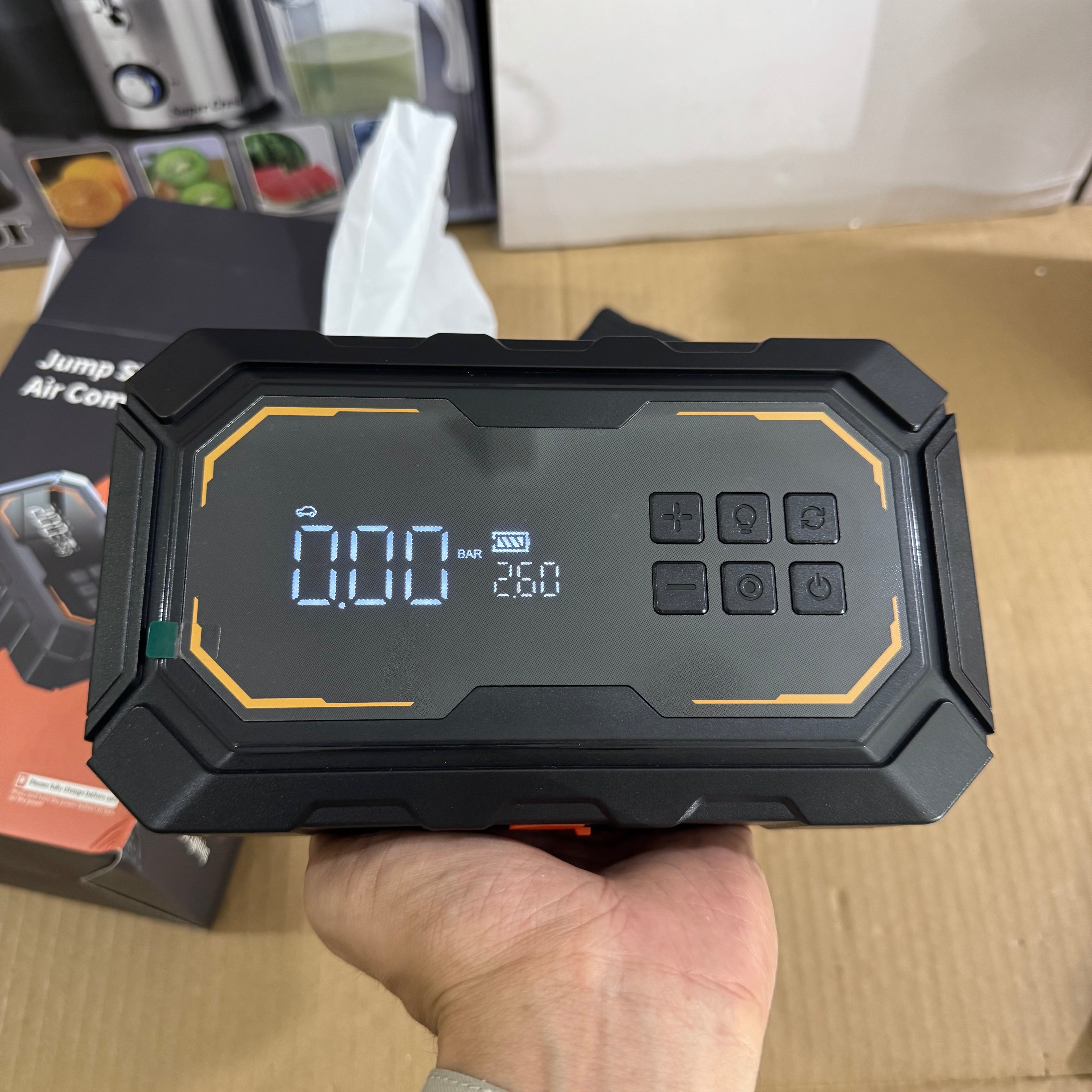 Jump Starter with Air Compressor (Model: N9) – Original Lot Imported
