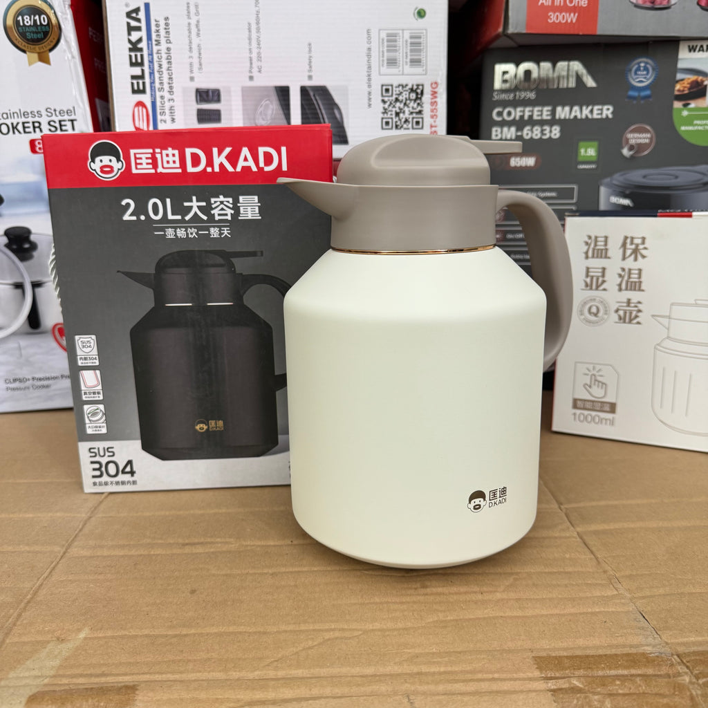 D KADI 2.0L Premium Thermal Flask | SUS 304 Stainless Steel Insulated Coffee & Tea