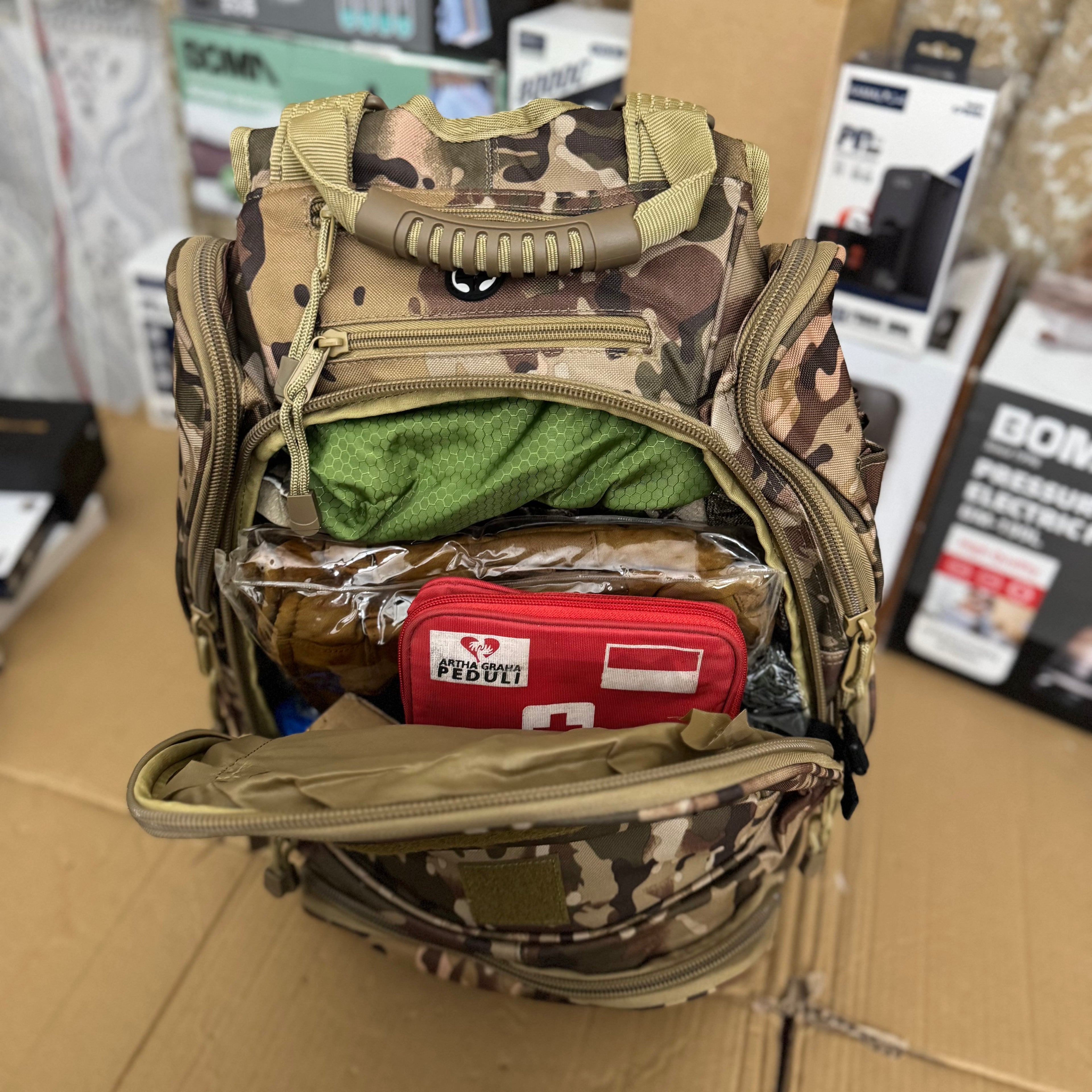 50L Tactical Camouflage Backpack – Waterproof Multipurpose Travel & Outdoor Bag