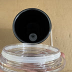 Lot Imported Pearl Foam Double-Layer 650ml Tumbler with Straw - Black