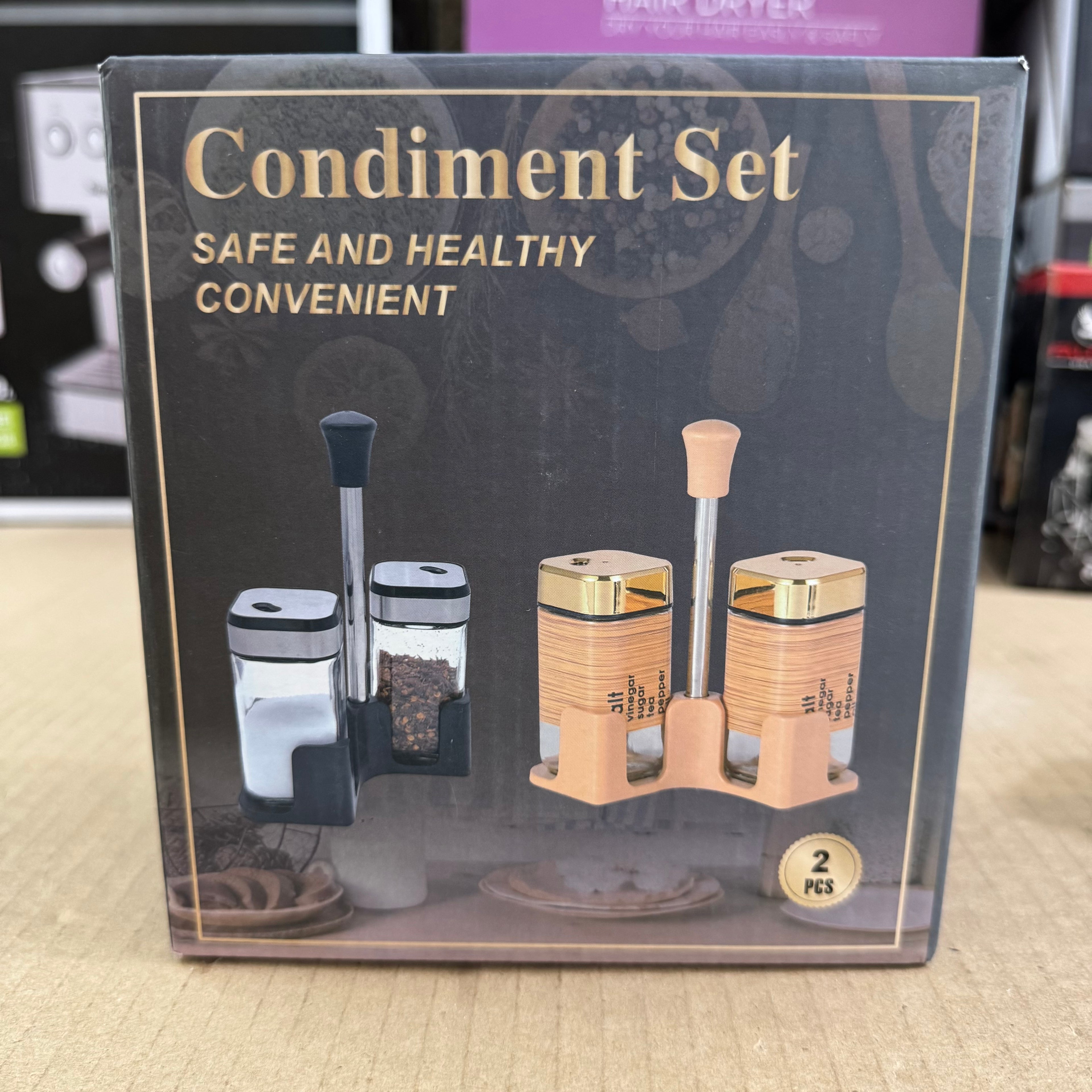 Glass 2-Piece Condiment Set