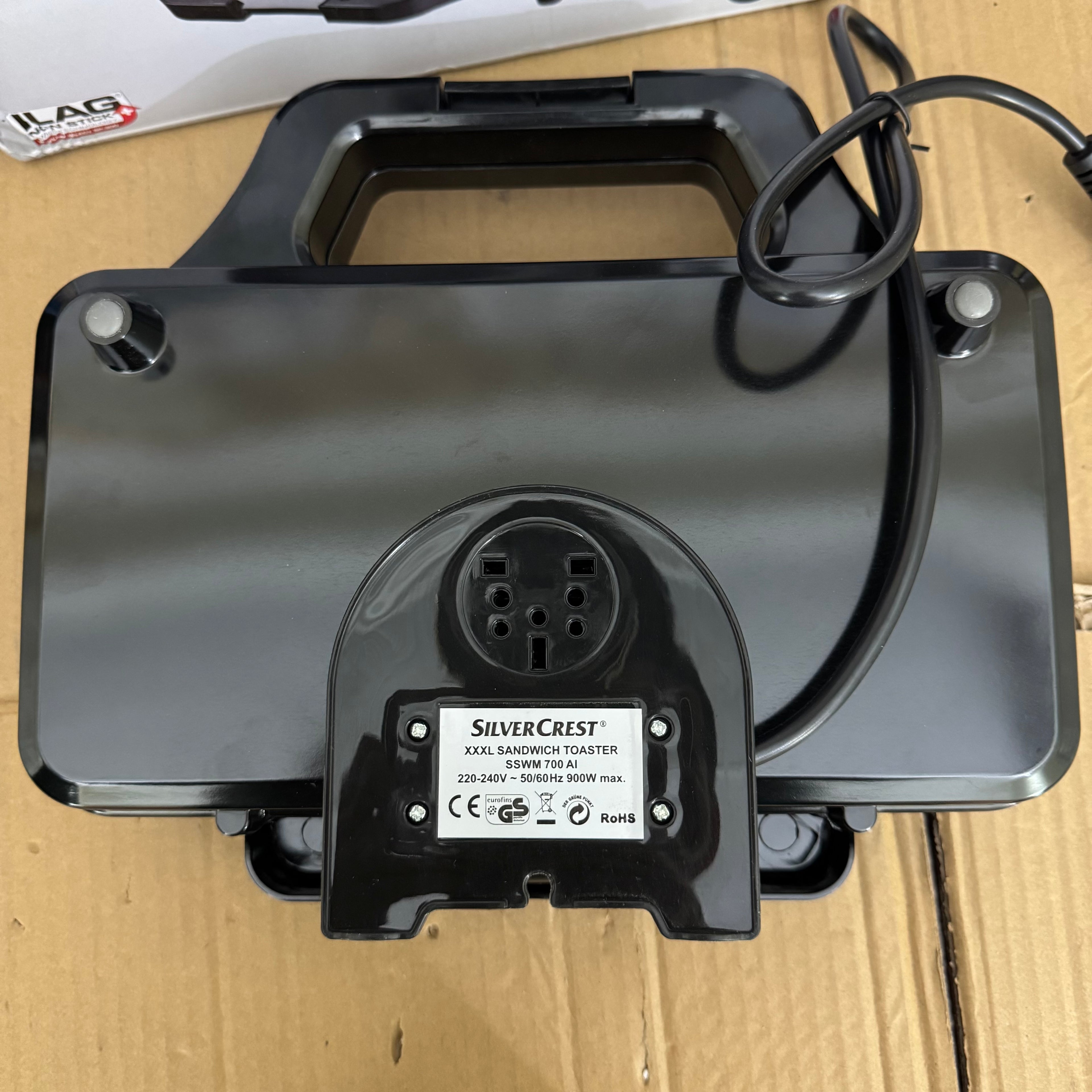 Silver Crest Sandwich Toaster – Non-Stick Electric 2 Slice Toast Maker with Stainless Steel Finish