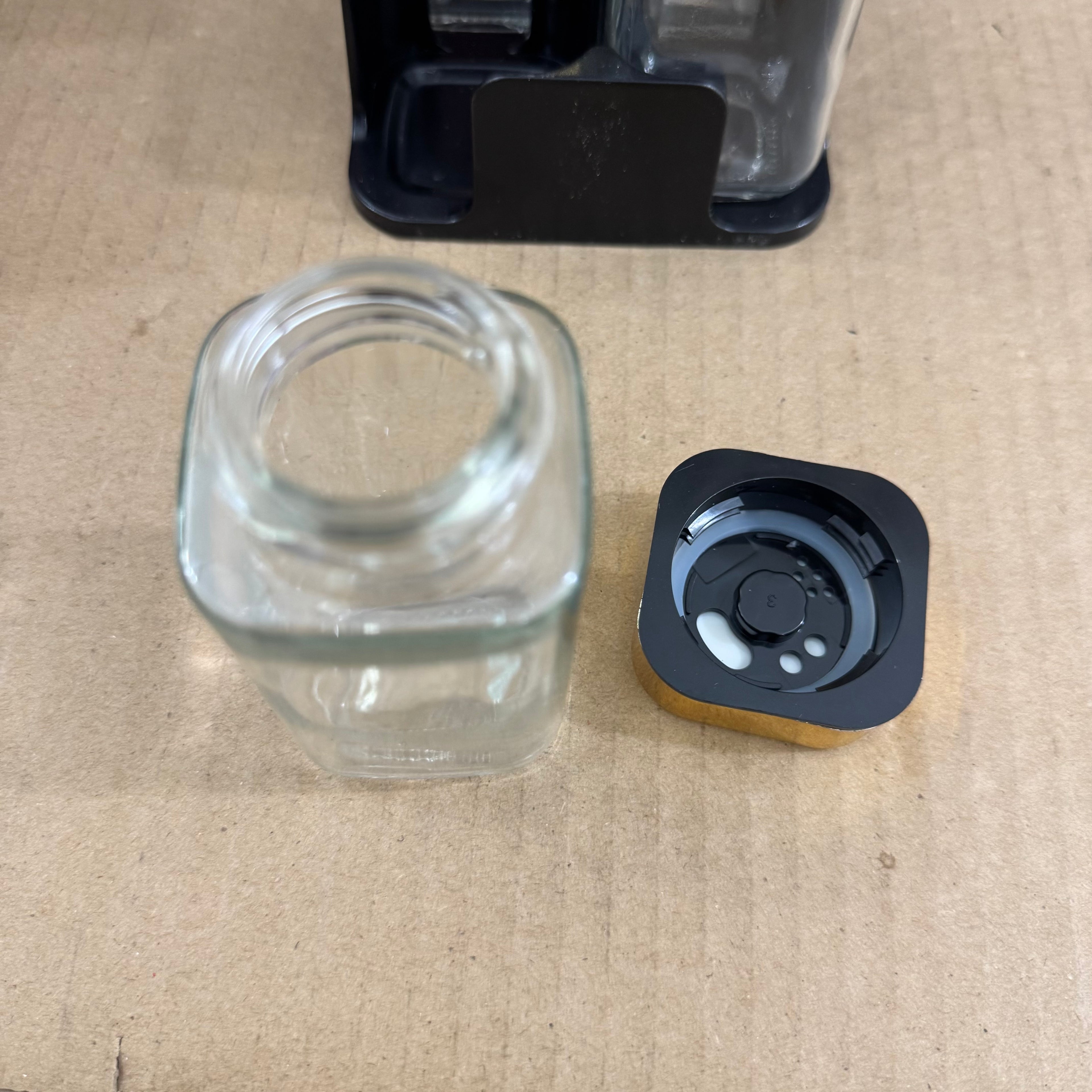 4-Piece Condiment & Spice Jar Set with Stand