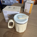 Cream Yellow | 450ml Double-Layer Insulated Mug with Lid