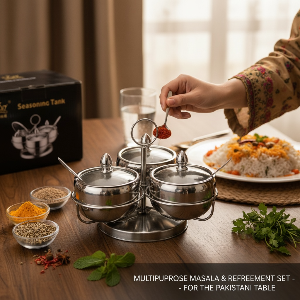 Lot Imported Stainless Steel Multipurpose Masala & Refreshment Set